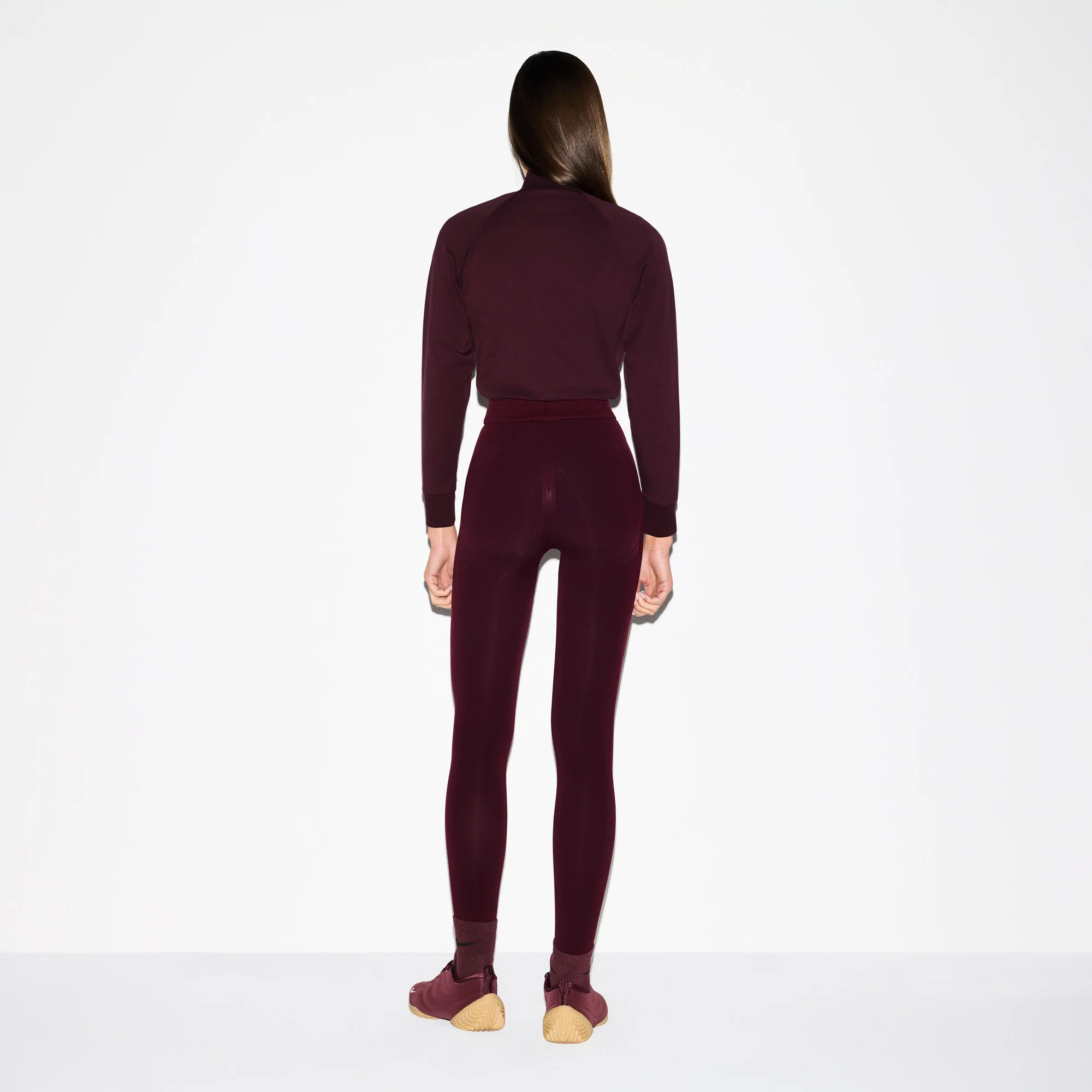 NikeSKIMS MATTE TRICOT TRACK JACKET | CURRANT - Image 5