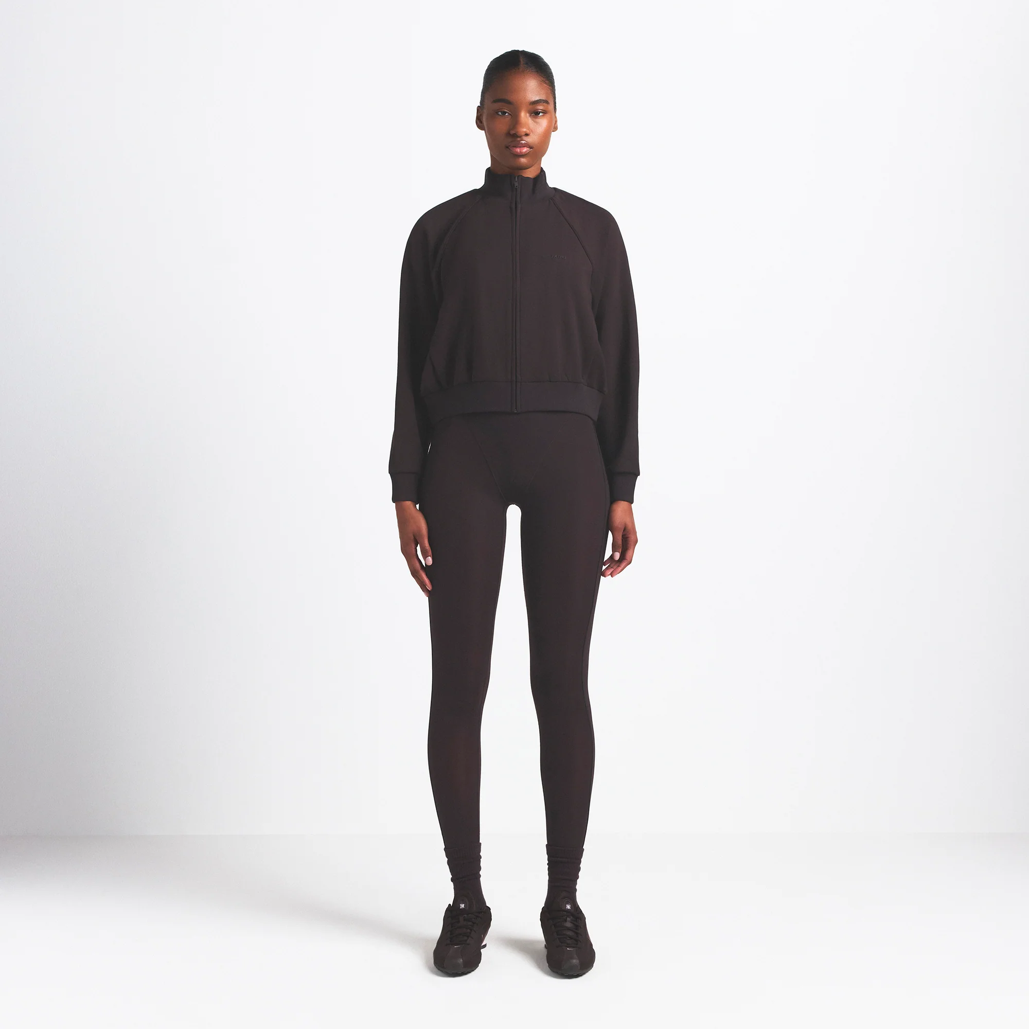 NikeSKIMS MATTE TRICOT TRACK JACKET | DARK ROAST - Image 2