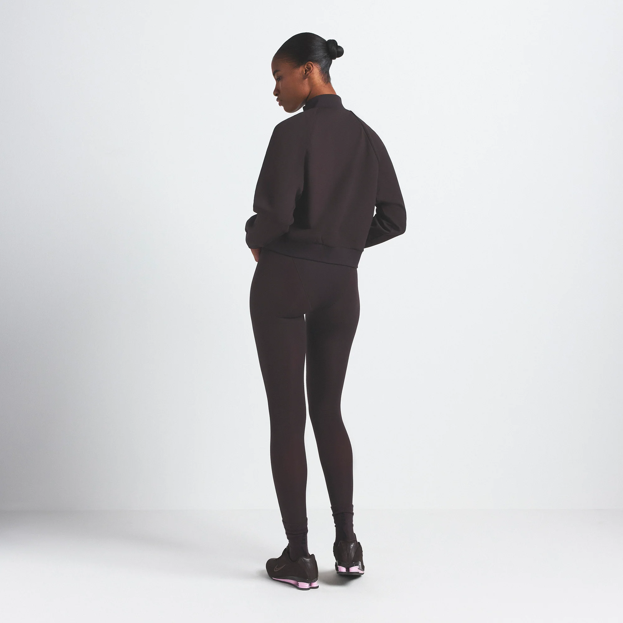 NikeSKIMS MATTE TRICOT TRACK JACKET | DARK ROAST - Image 4