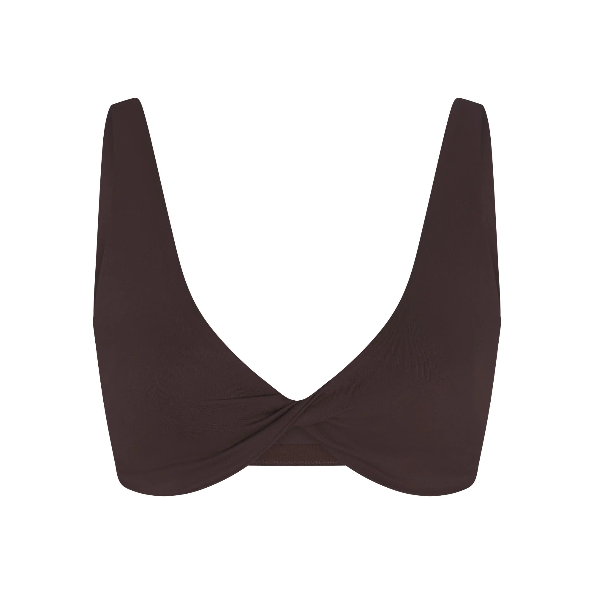NikeSKIMS MATTE TWIST-FRONT BRA | DARK SEPIA