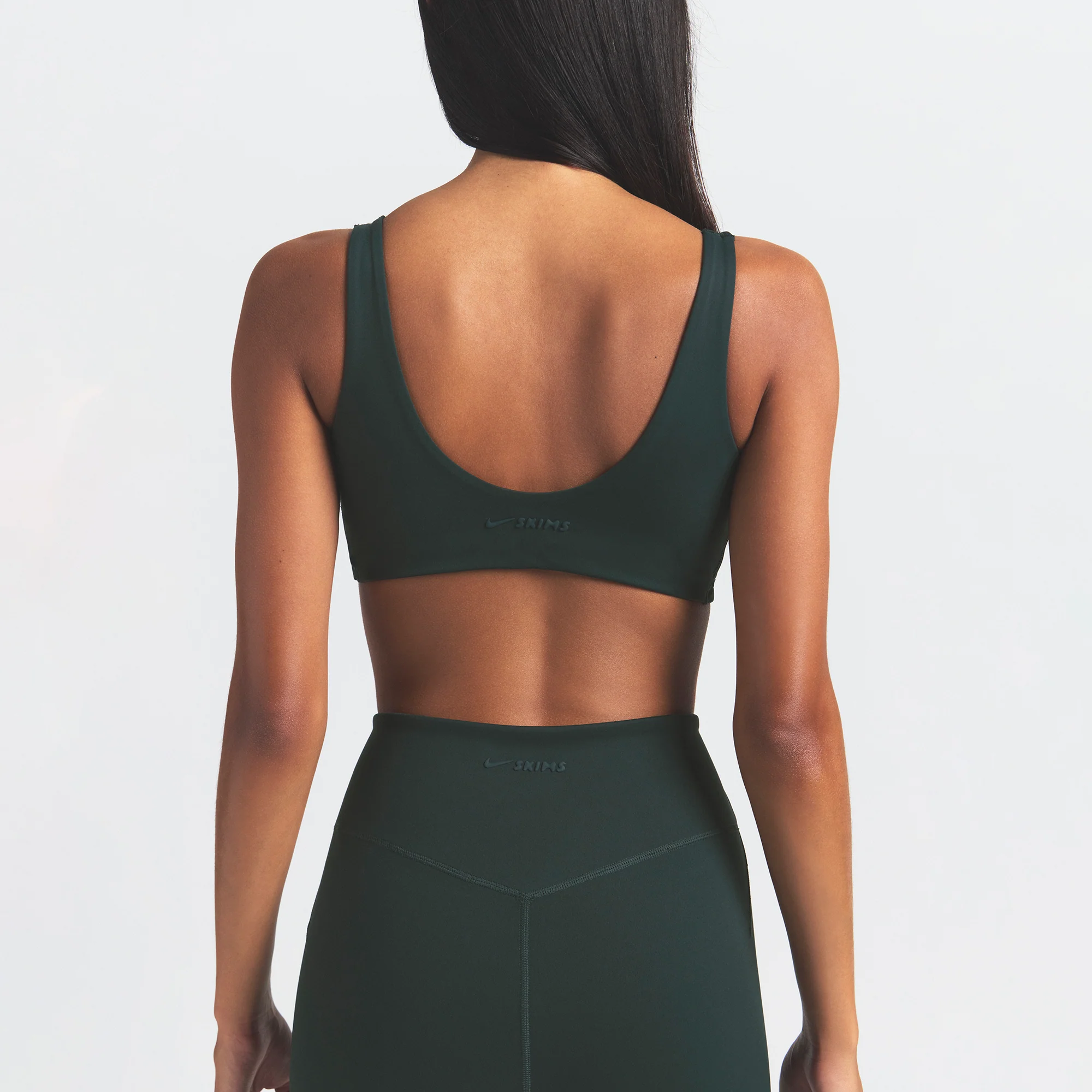 NikeSKIMS MATTE TWIST-FRONT BRA | DARK TEAL - Image 3