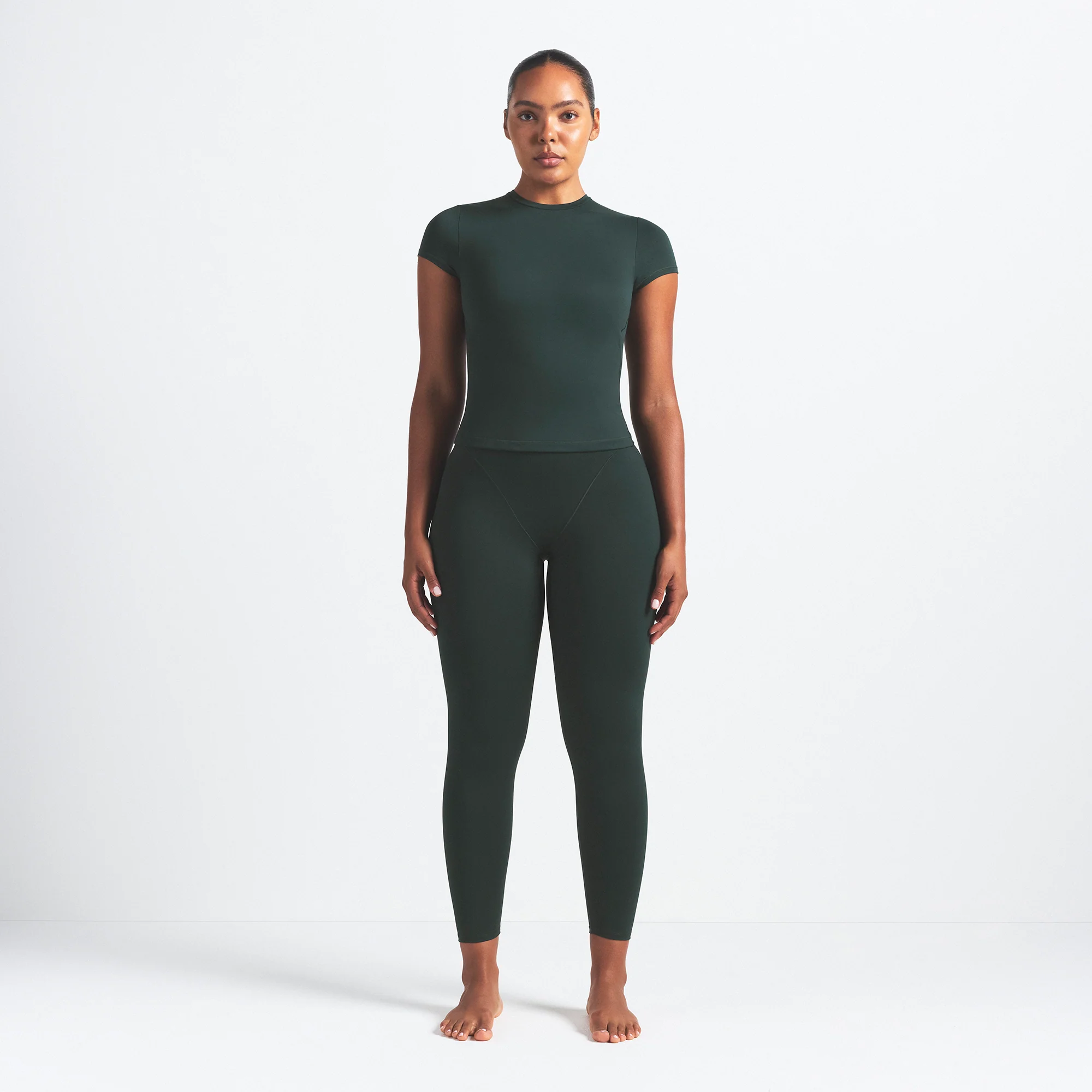 NikeSKIMS MATTE V-LINE 26" LEGGING | DARK TEAL - Image 2