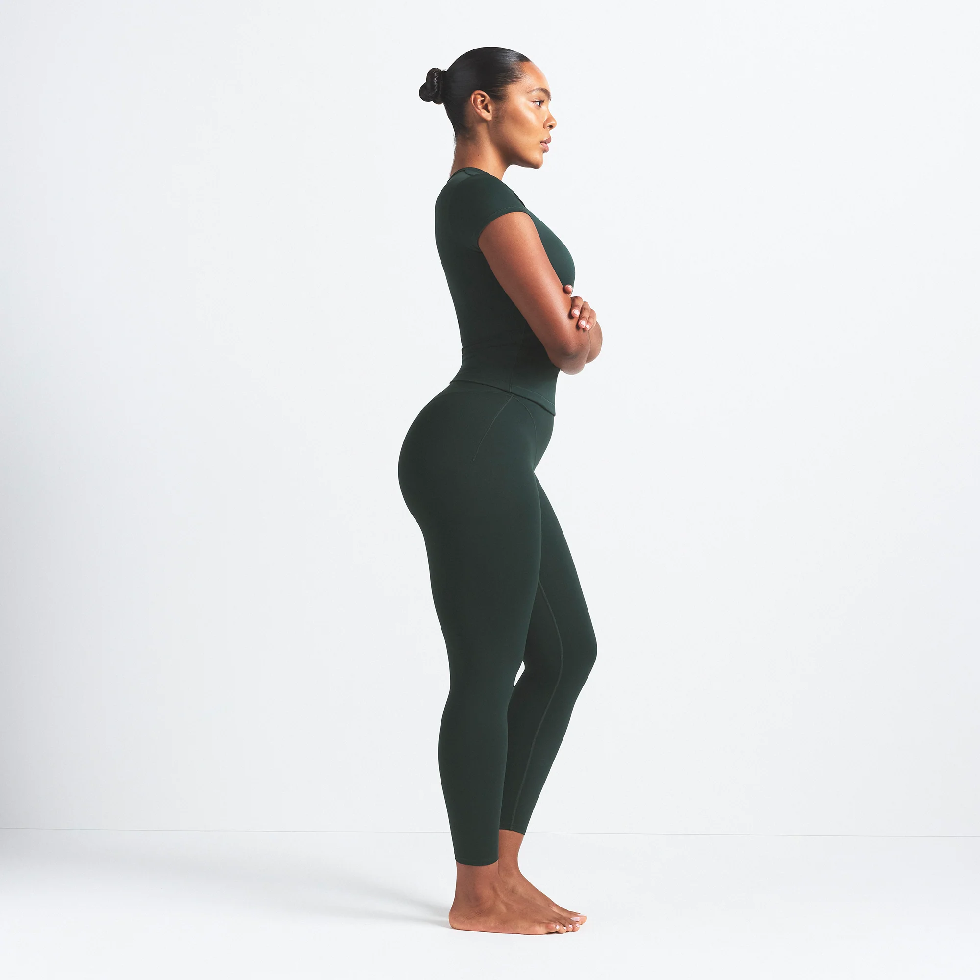 NikeSKIMS MATTE V-LINE 26" LEGGING | DARK TEAL - Image 4