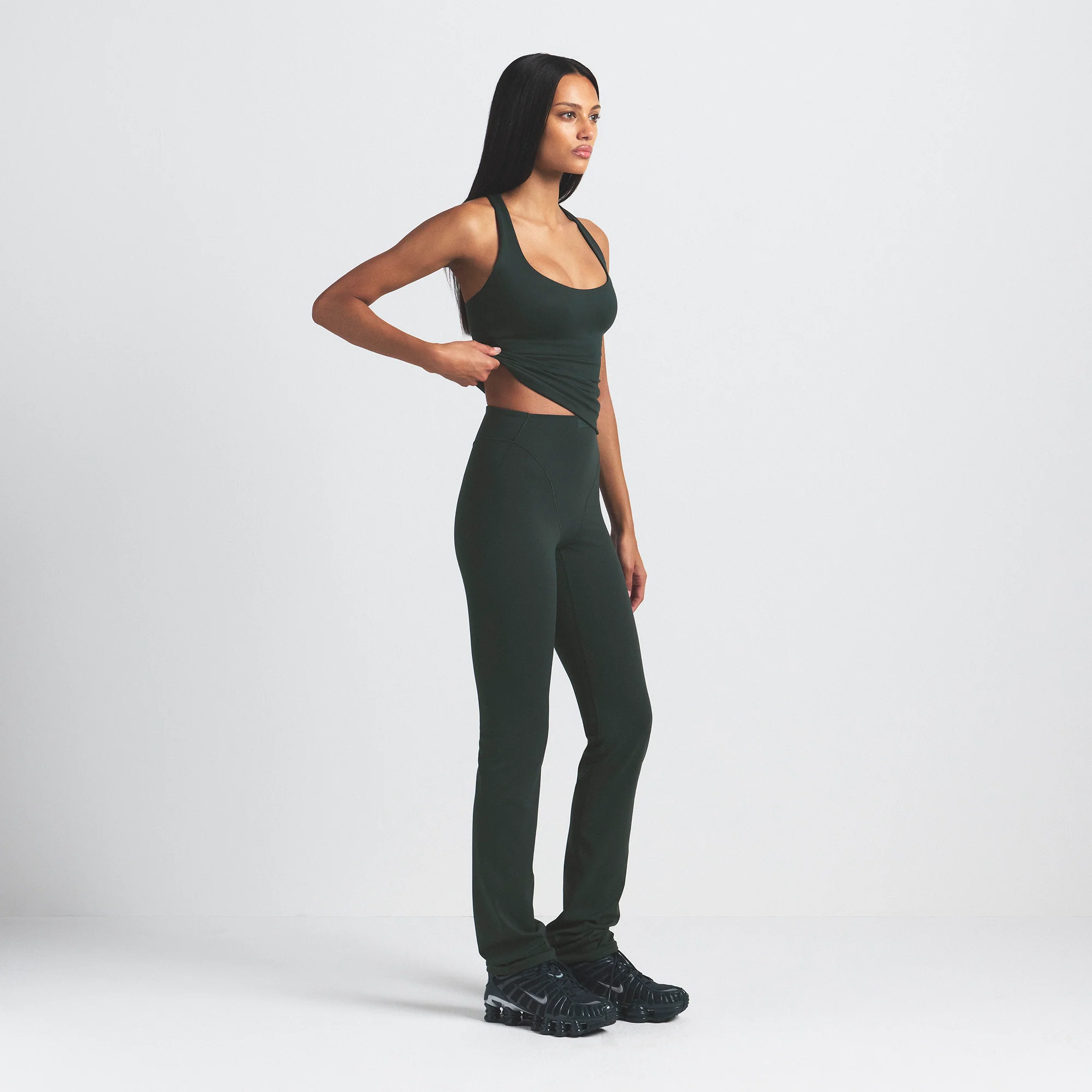 NikeSKIMS MATTE V-LINE 39" STRAIGHT LEGGING | DARK TEAL - Image 5