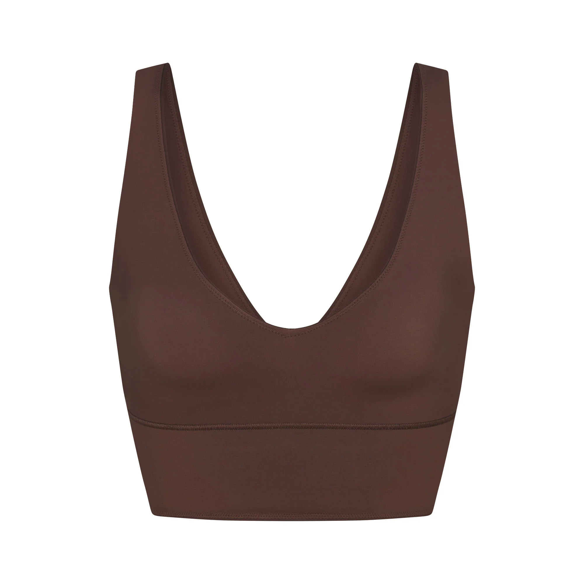 NikeSKIMS MATTE V-NECK BRA TOP | DARK SEPIA - Image 8
