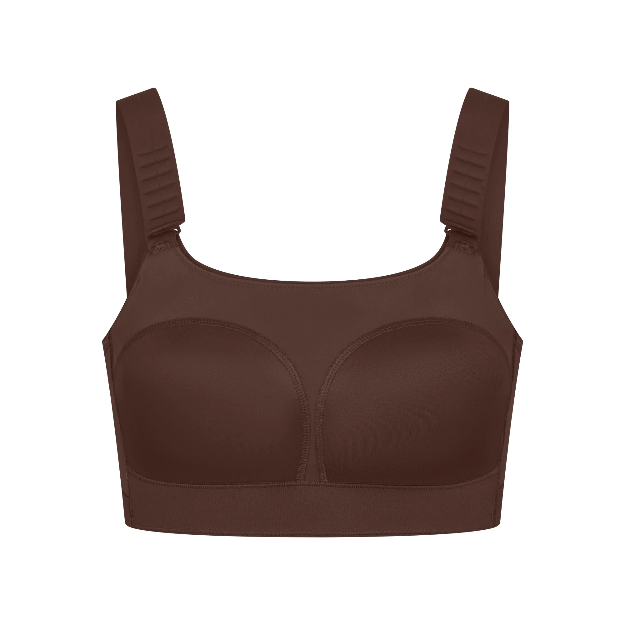 NikeSKIMS MATTE WIDE STRAP BRA | DARK SEPIA - Image 6