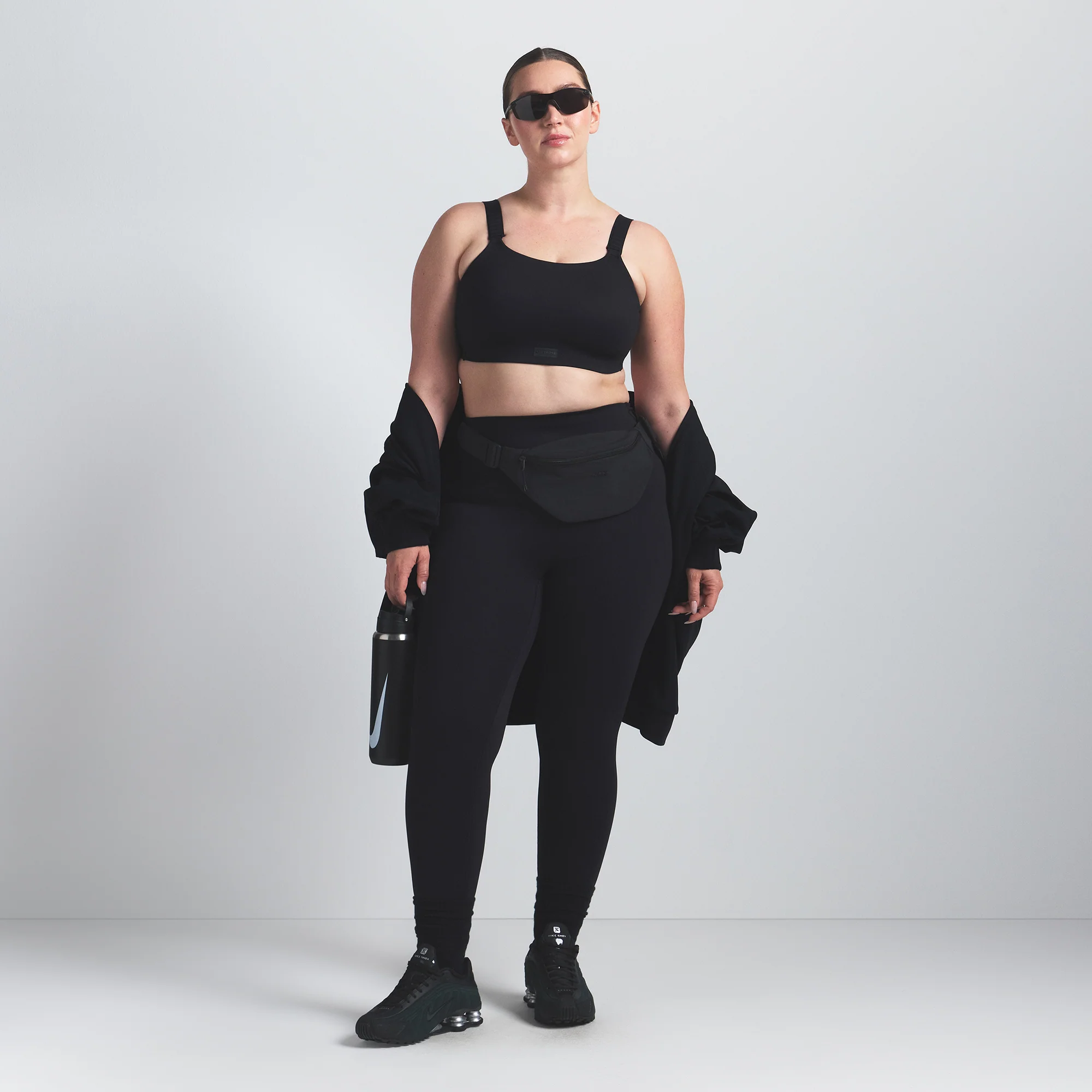NikeSKIMS MATTE WIDE STRAP BRA | OBSIDIAN - Image 8