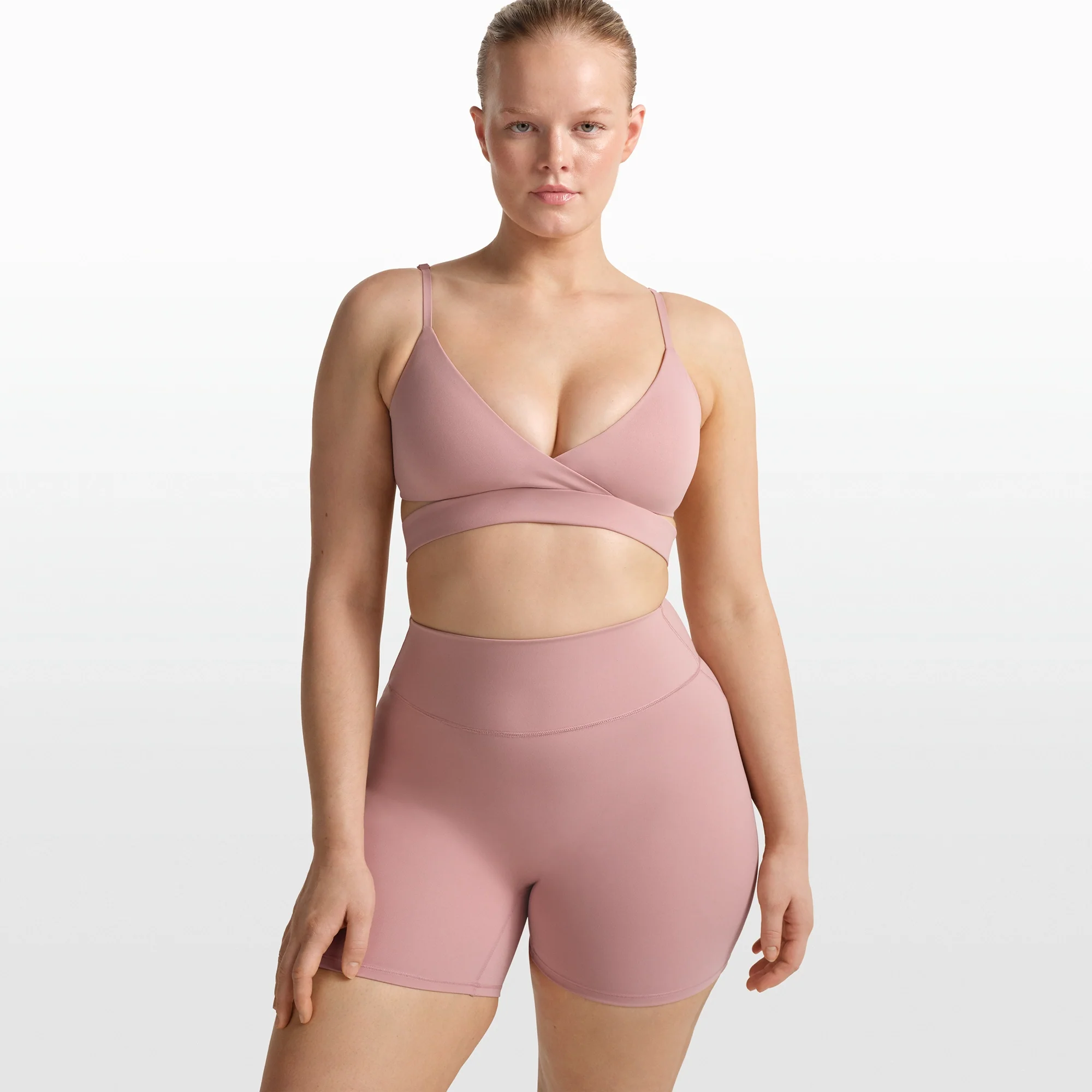 NikeSKIMS MATTE WRAP FRONT BRA | HIMALAYAN - Image 3