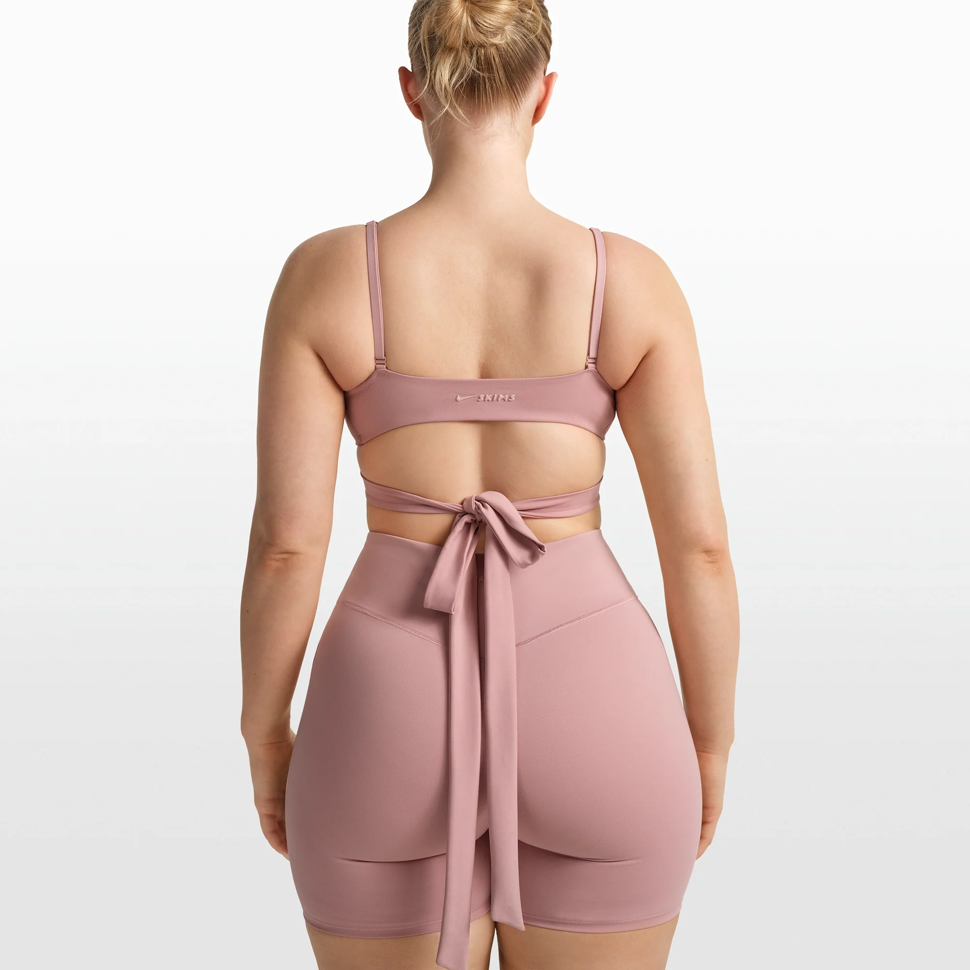 NikeSKIMS MATTE WRAP FRONT BRA | HIMALAYAN - Image 4