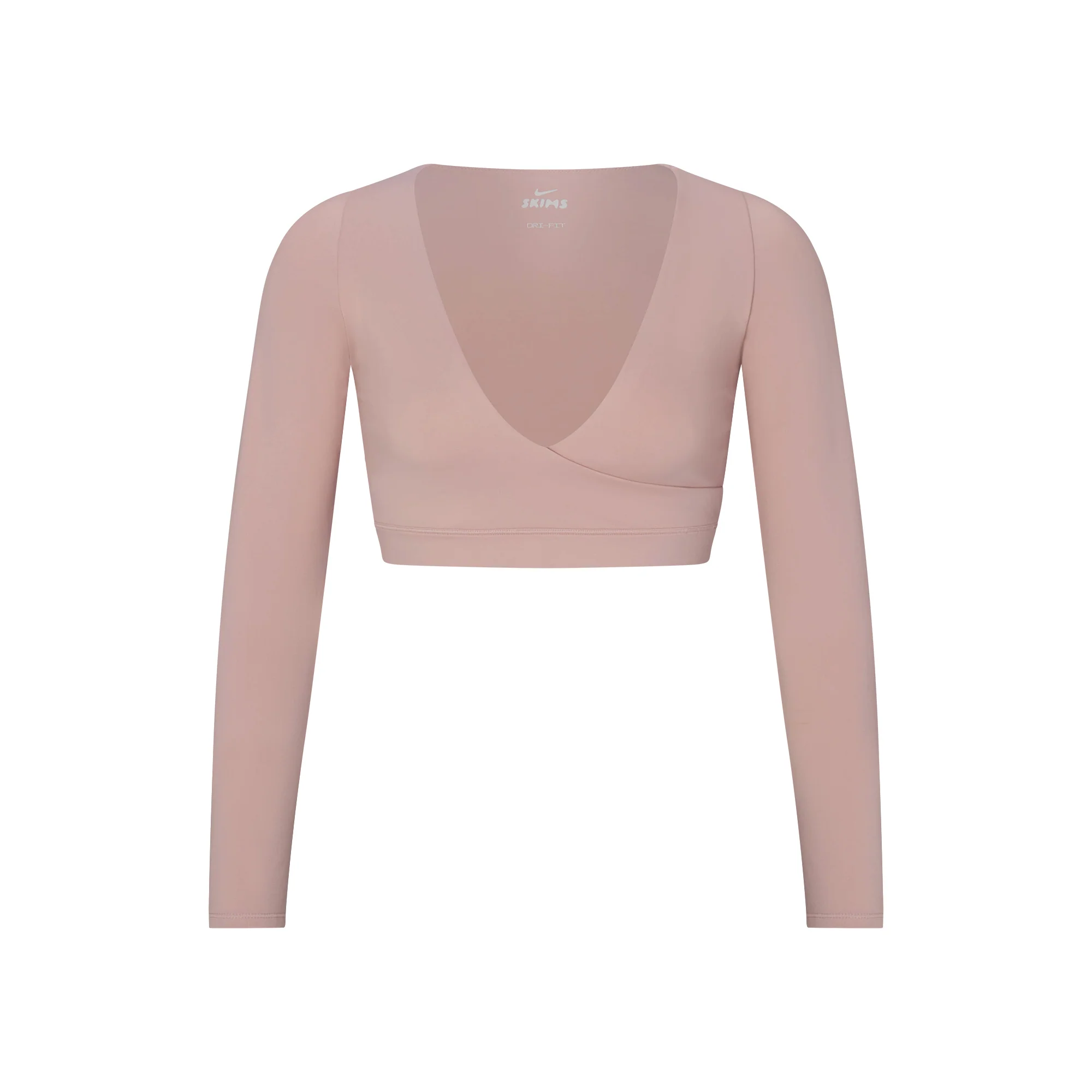 NikeSKIMS MATTE WRAP LONG SLEEVE CROPPED TOP | HIMALAYAN