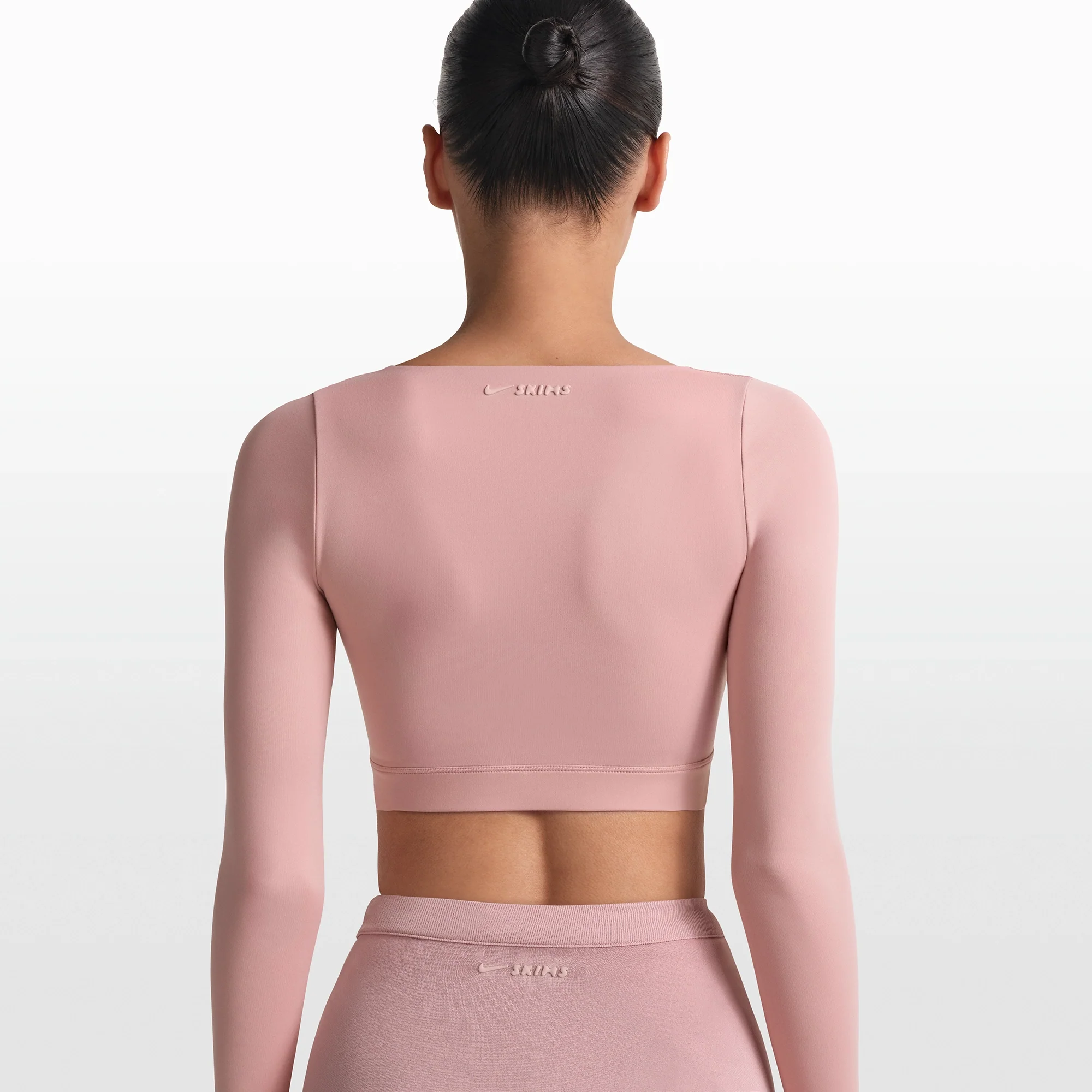 NikeSKIMS MATTE WRAP LONG SLEEVE CROPPED TOP | HIMALAYAN - Image 5
