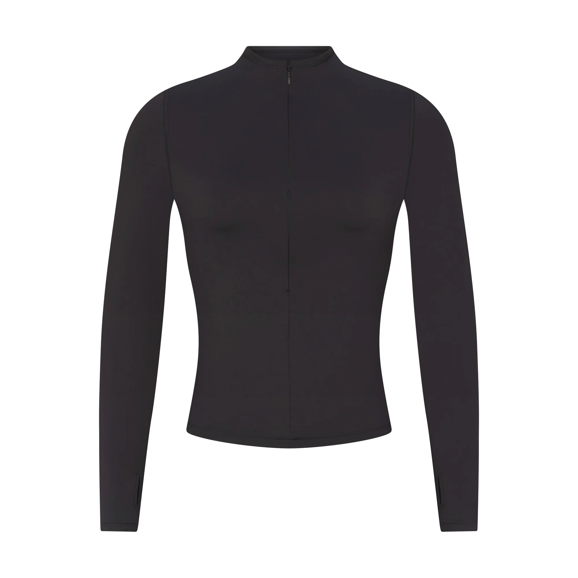 NikeSKIMS MATTE ZIP FRONT TOP | OBSIDIAN