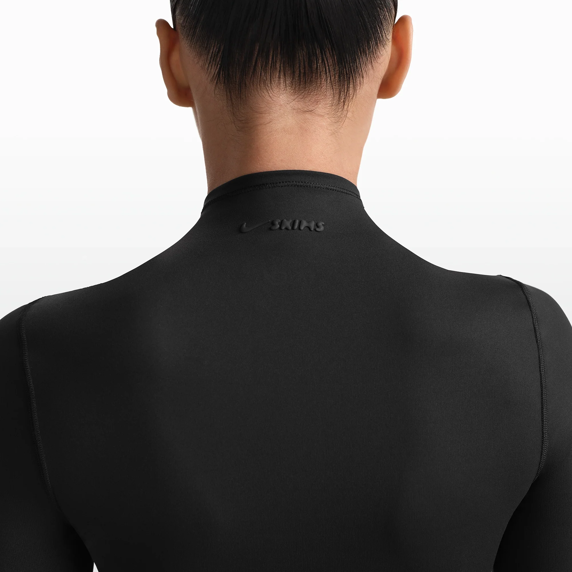 NikeSKIMS MATTE ZIP FRONT TOP | OBSIDIAN - Image 6