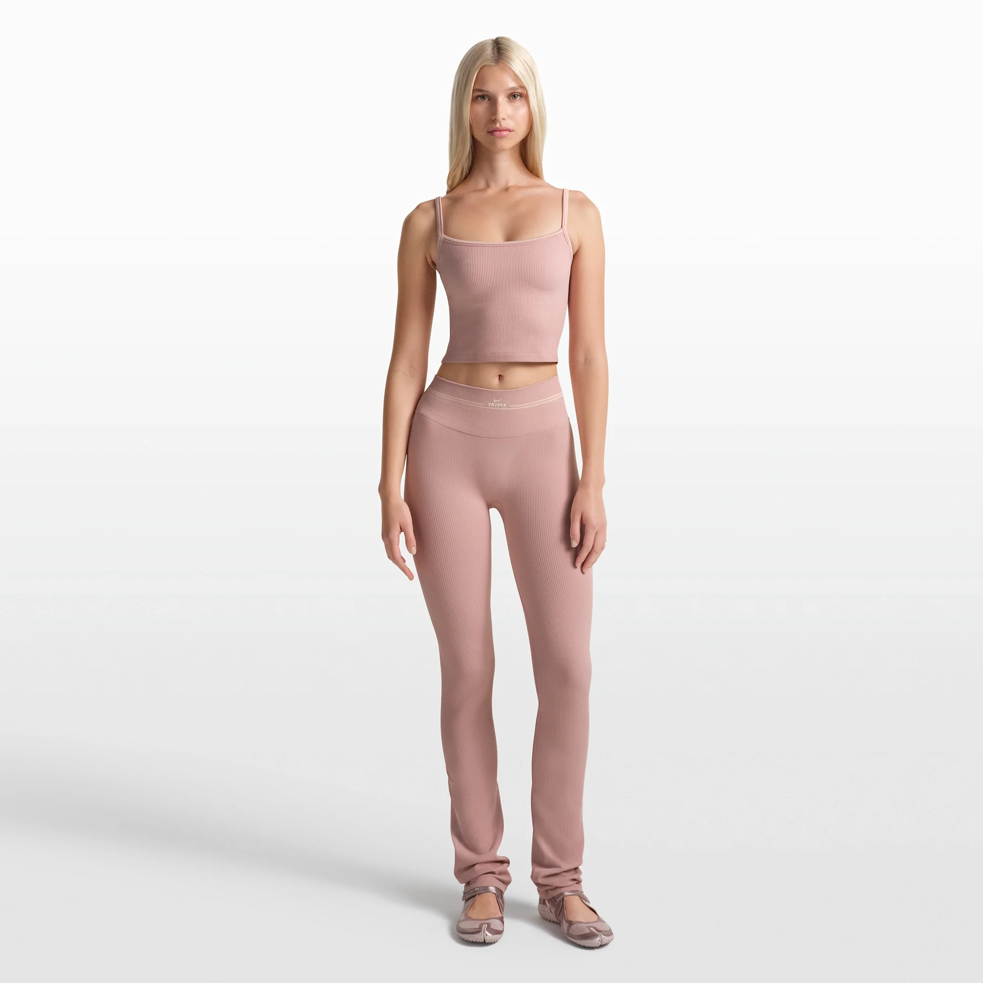 NikeSKIMS RIBBED SEAMLESS 34" STRAIGHT LEGGING | HIMALAYAN - Image 2