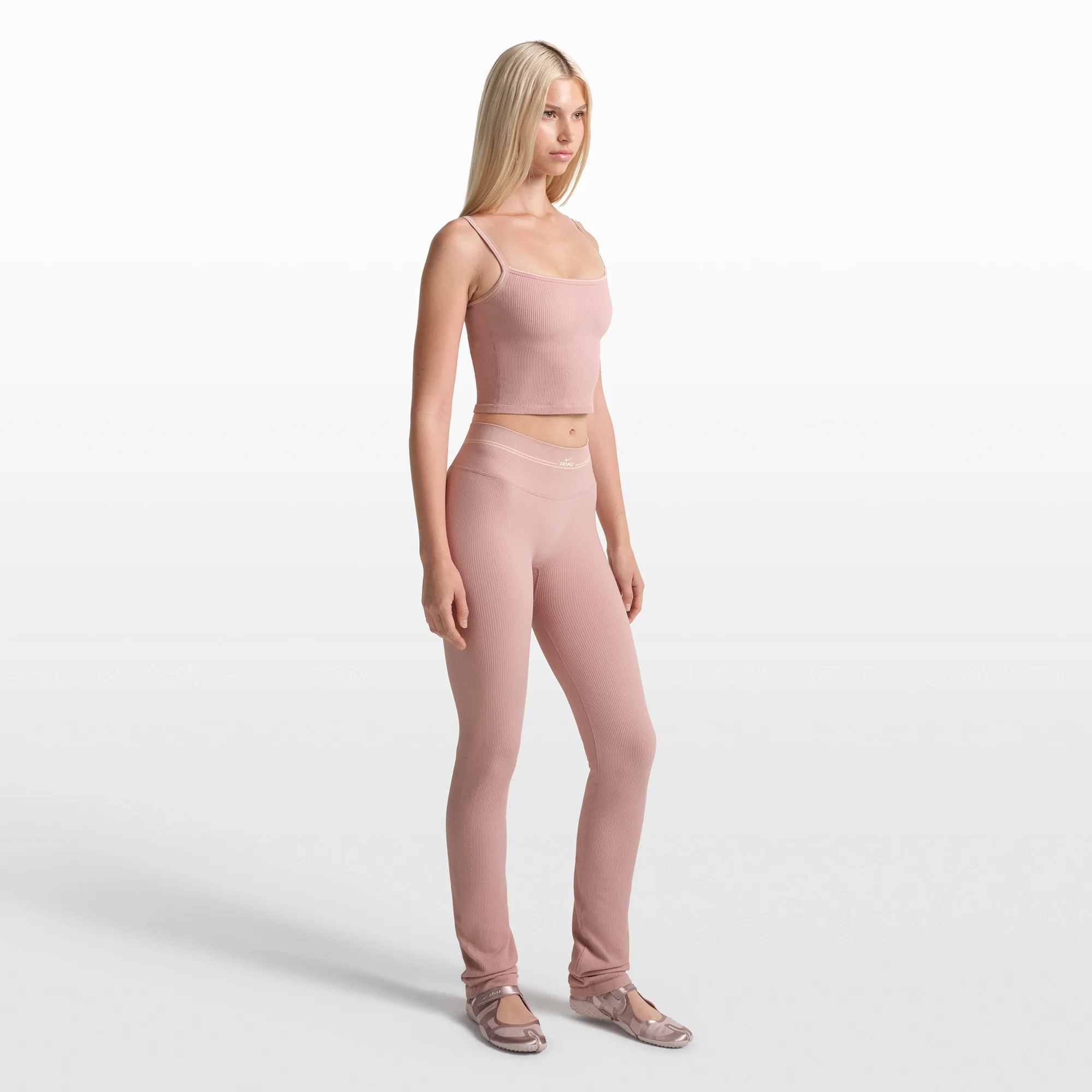 NikeSKIMS RIBBED SEAMLESS 34" STRAIGHT LEGGING | HIMALAYAN - Image 3