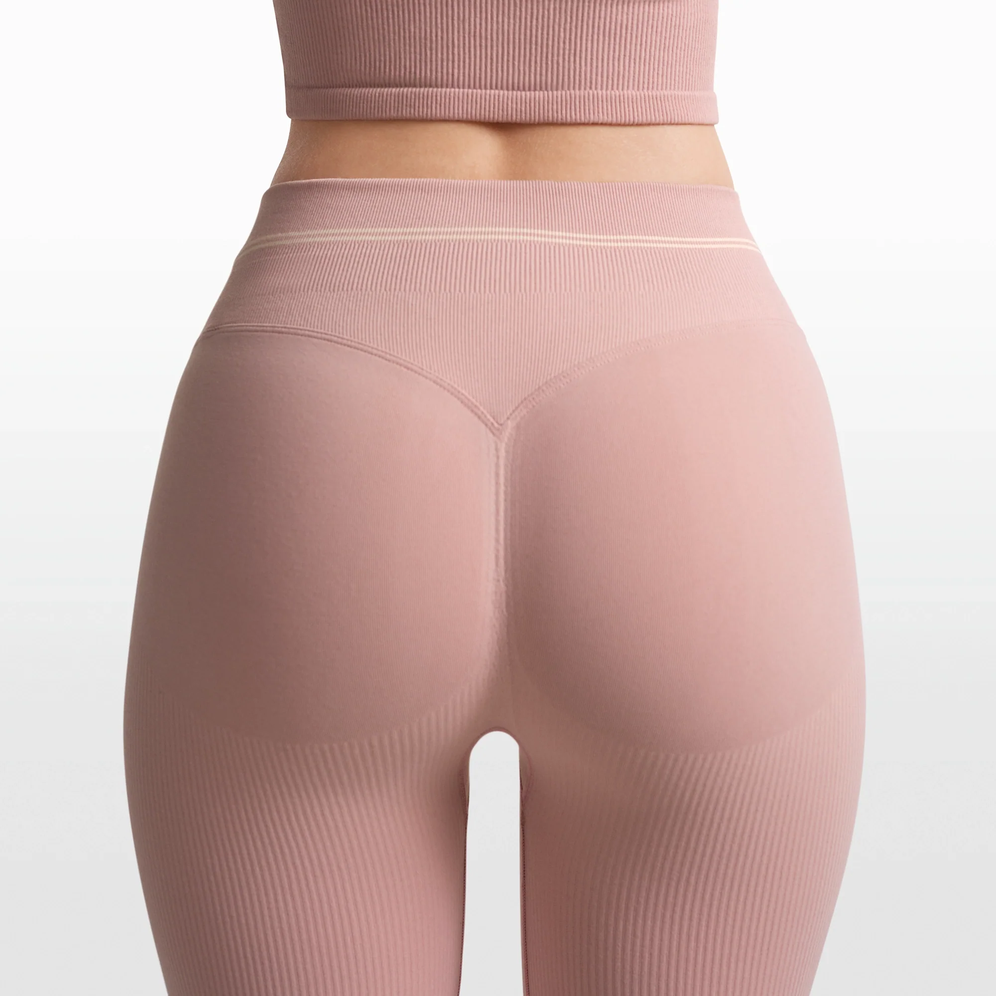 NikeSKIMS RIBBED SEAMLESS 34" STRAIGHT LEGGING | HIMALAYAN - Image 4
