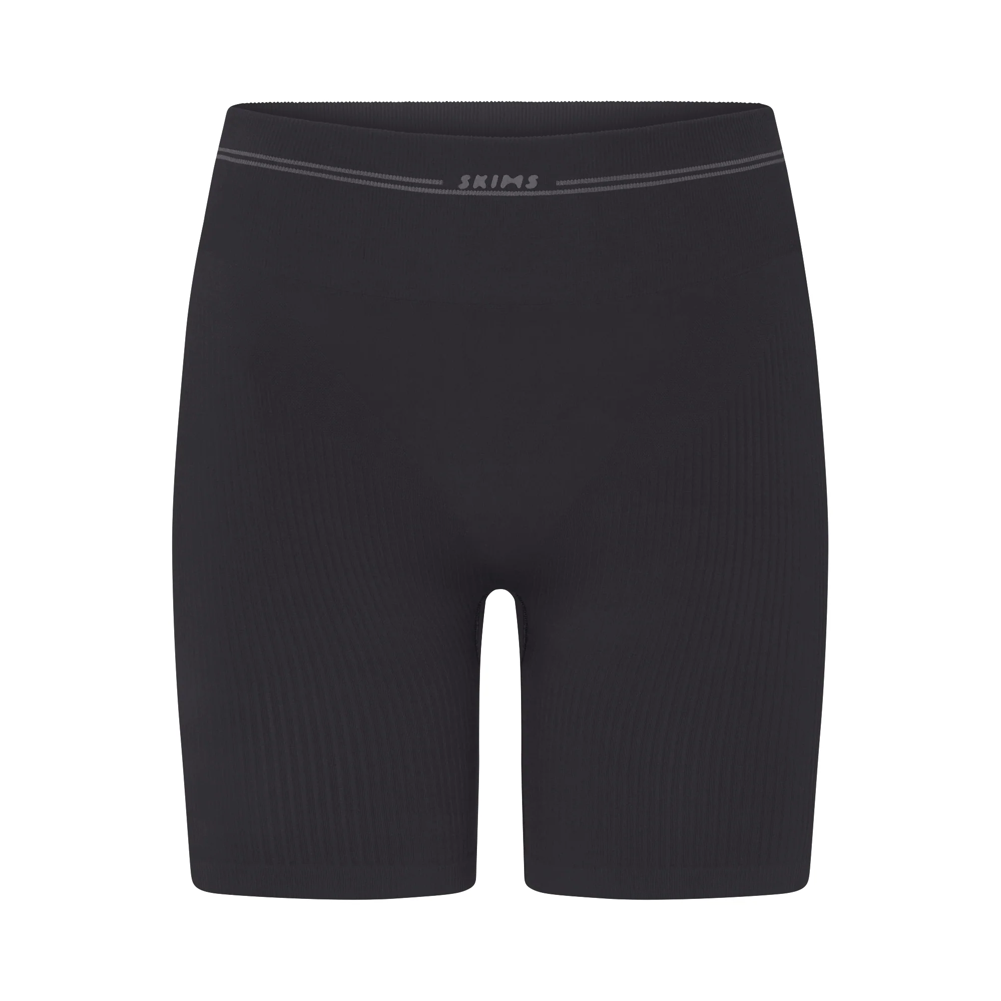 NikeSKIMS RIBBED SEAMLESS 5" BIKER SHORT | OBSIDIAN