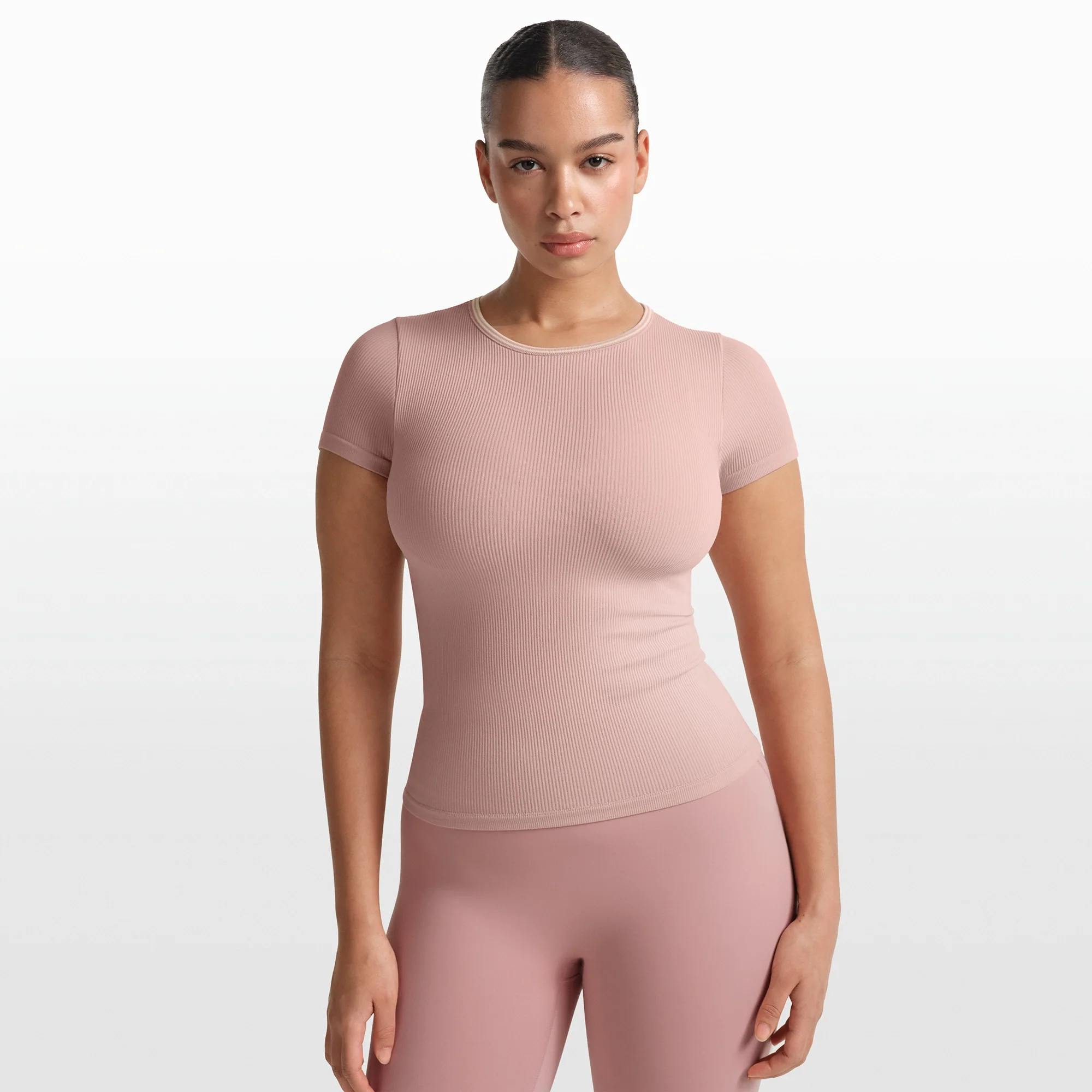 NikeSKIMS RIBBED SEAMLESS BABY TEE | HIMALAYAN - Image 3