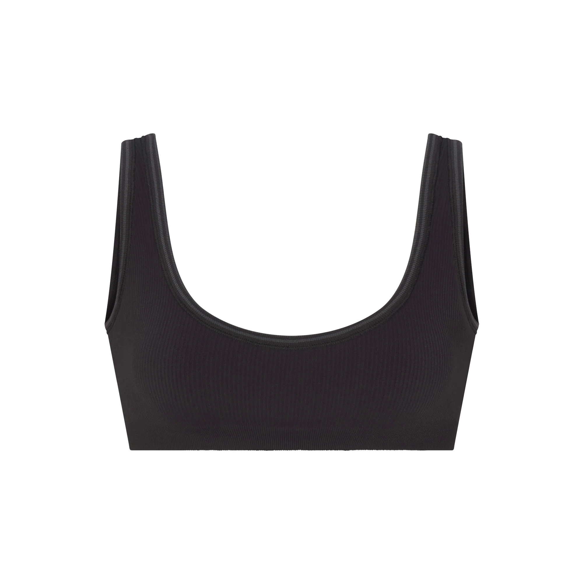 NikeSKIMS RIBBED SEAMLESS MICRO SCOOP BRA | OBSIDIAN