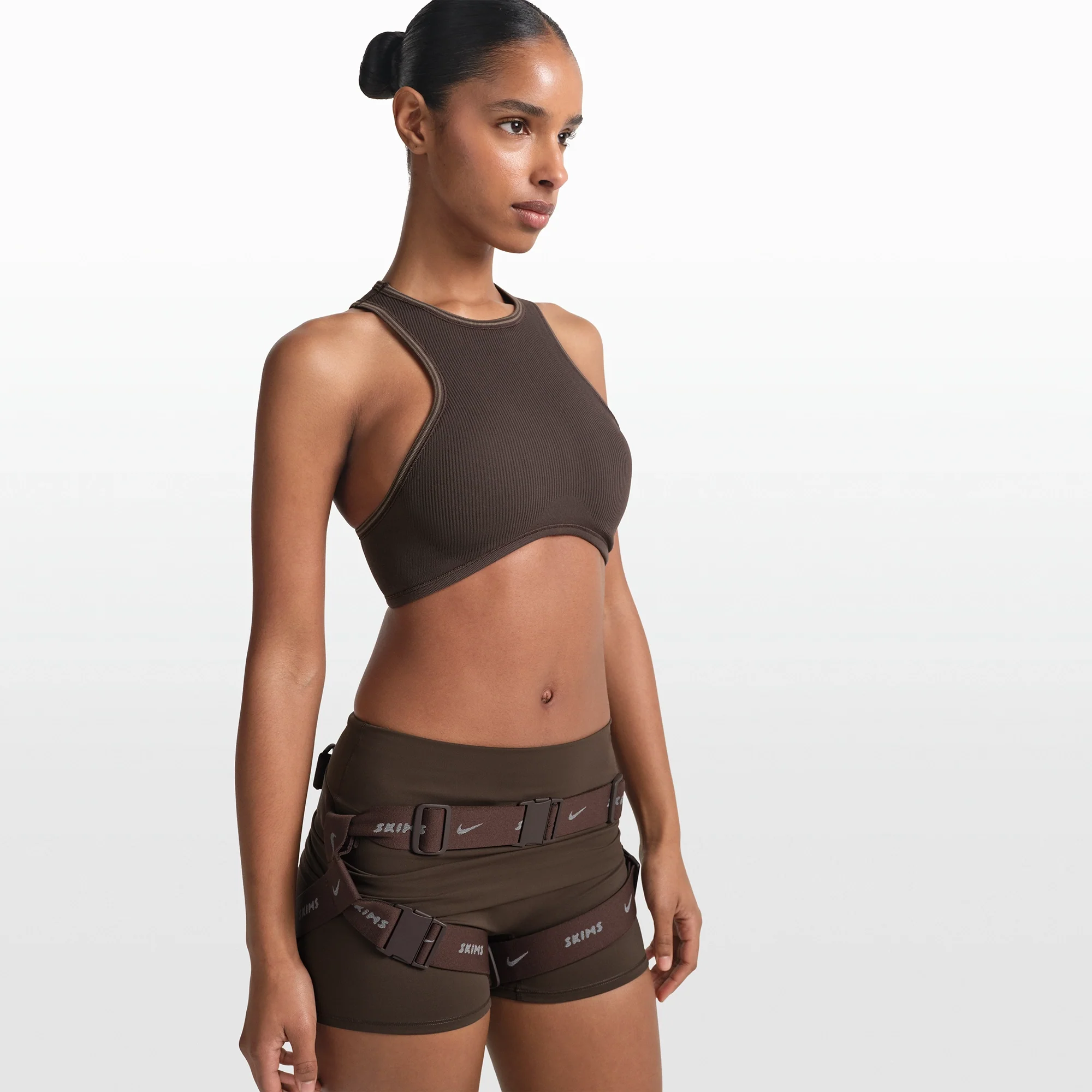 NikeSKIMS RIBBED SEAMLESS RACER FRONT BRA | PHOENIX - Image 5