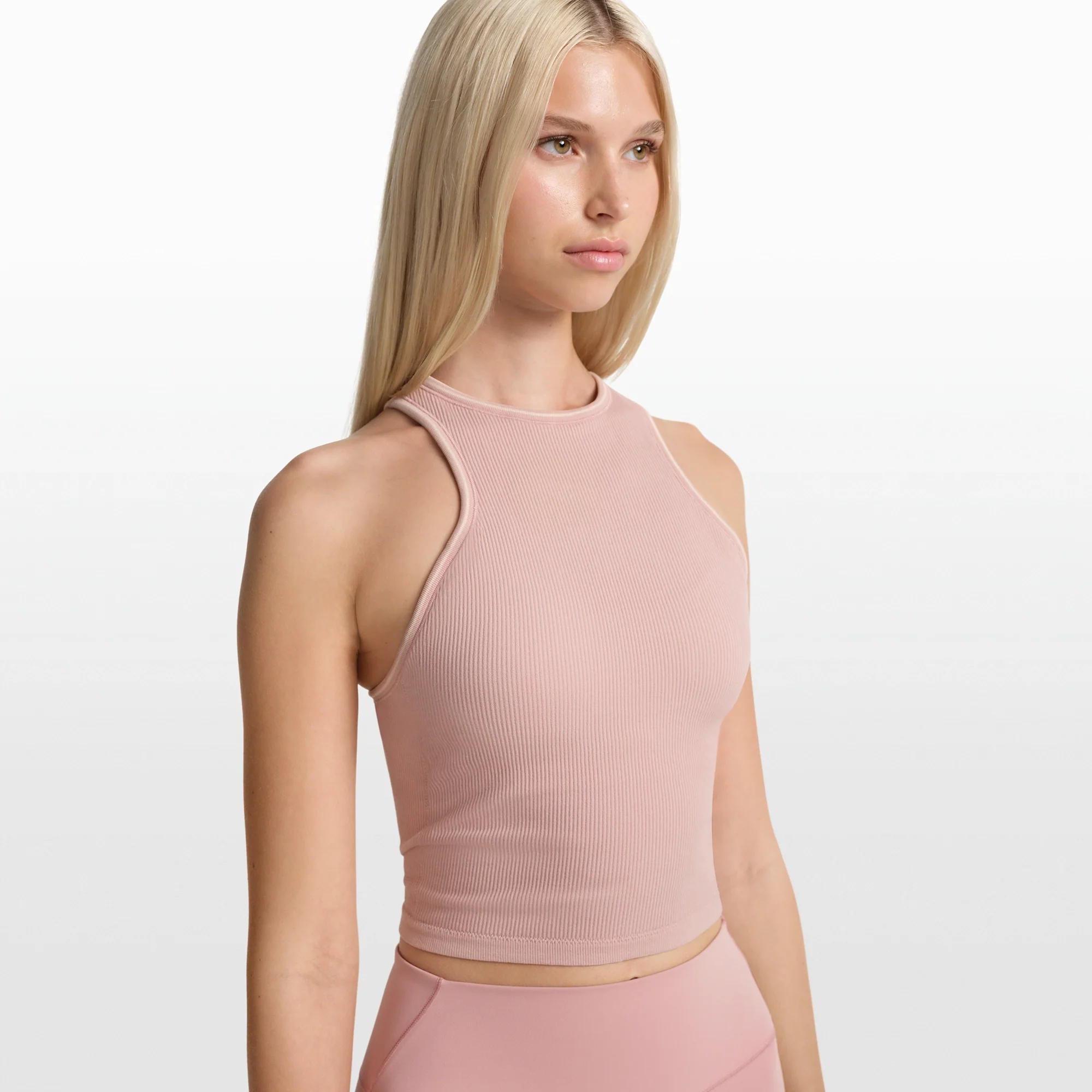 NikeSKIMS RIBBED SEAMLESS RACER FRONT TANK | HIMALAYAN - Image 3