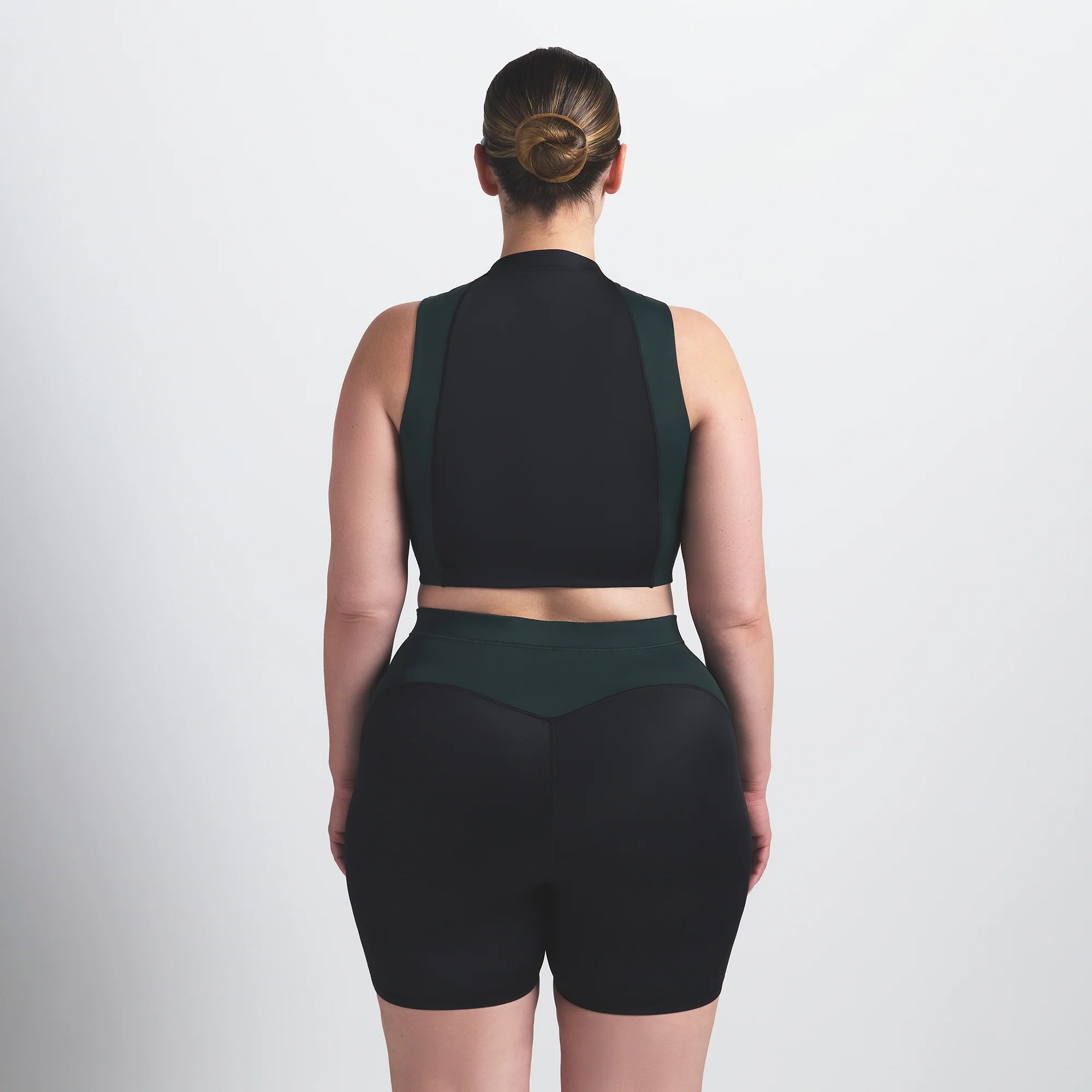 NikeSKIMS SHINE FRONT ZIP BRA | OBSIDIAN AND DARK TEAL - Image 6