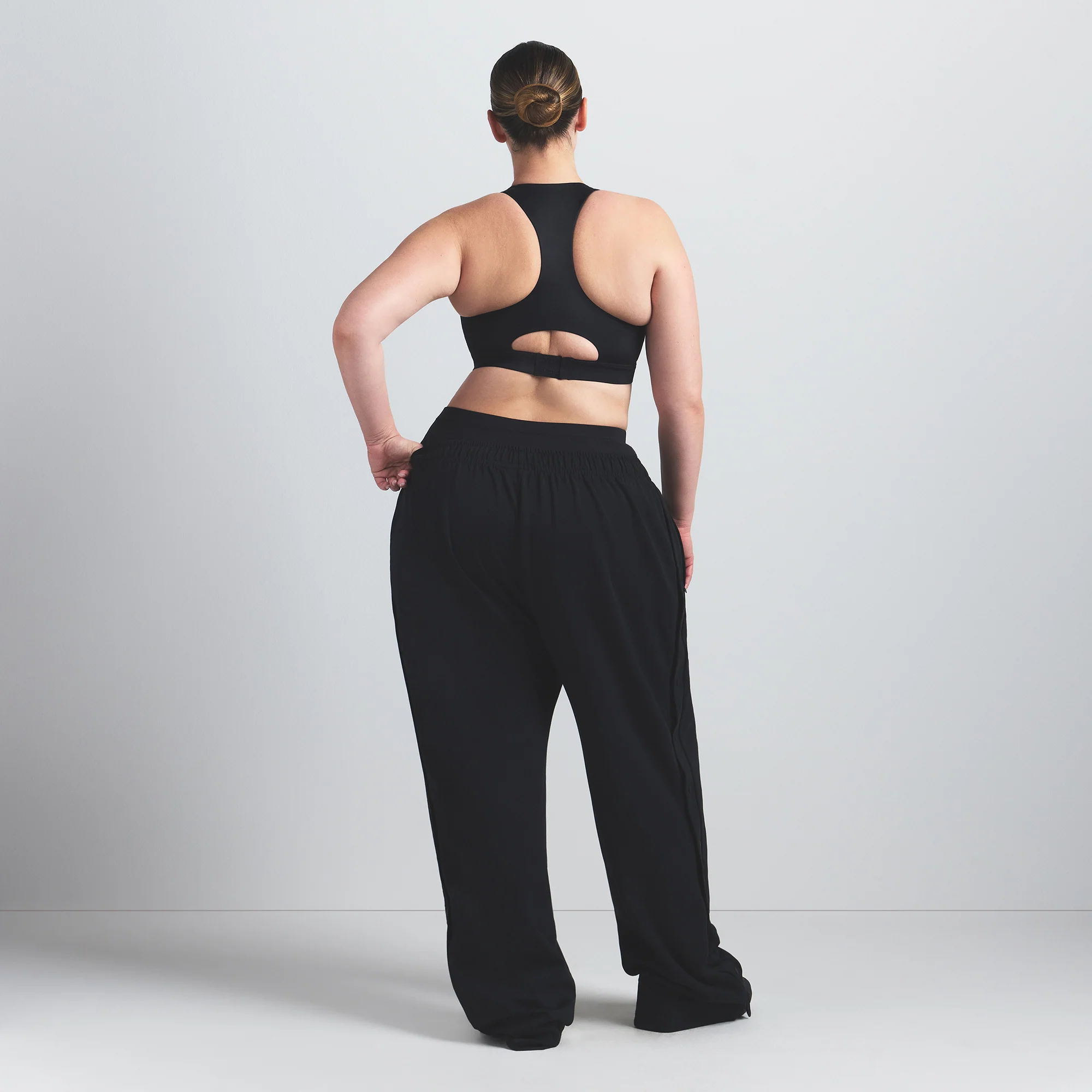 NikeSKIMS SHINE HIGH NECK BRA | OBSIDIAN - Image 4
