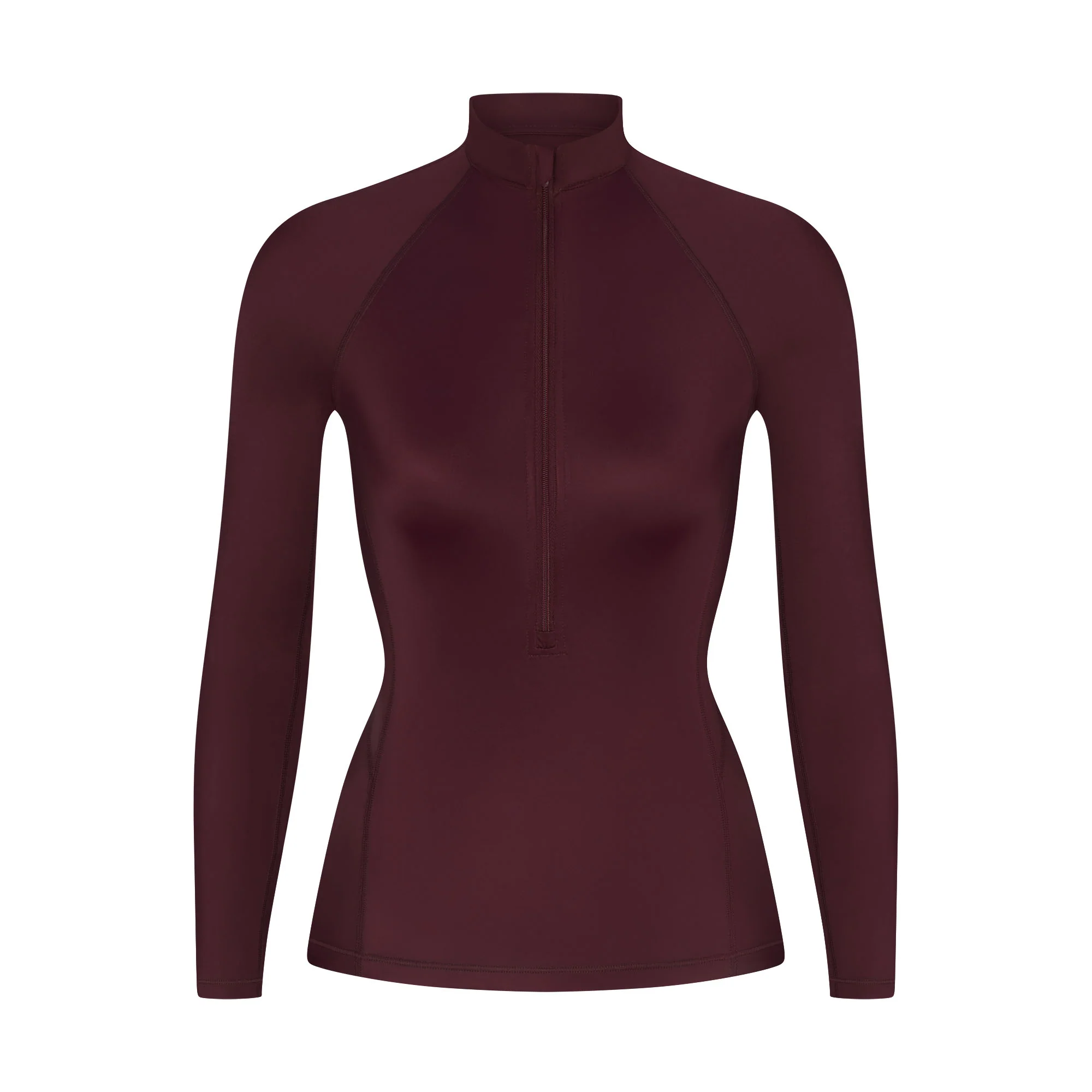 NikeSKIMS SHINE LONG SLEEVE HALF ZIP | CURRANT