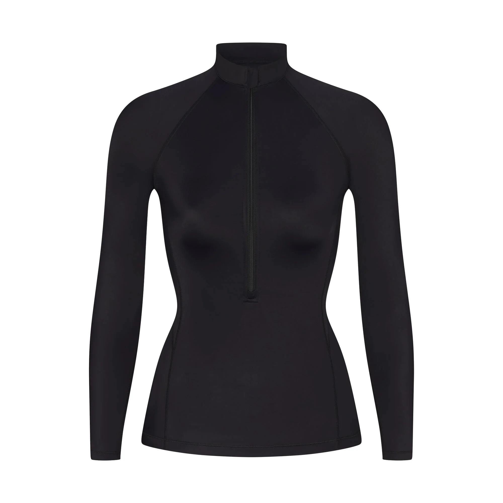 NikeSKIMS SHINE LONG SLEEVE HALF ZIP | OBSIDIAN