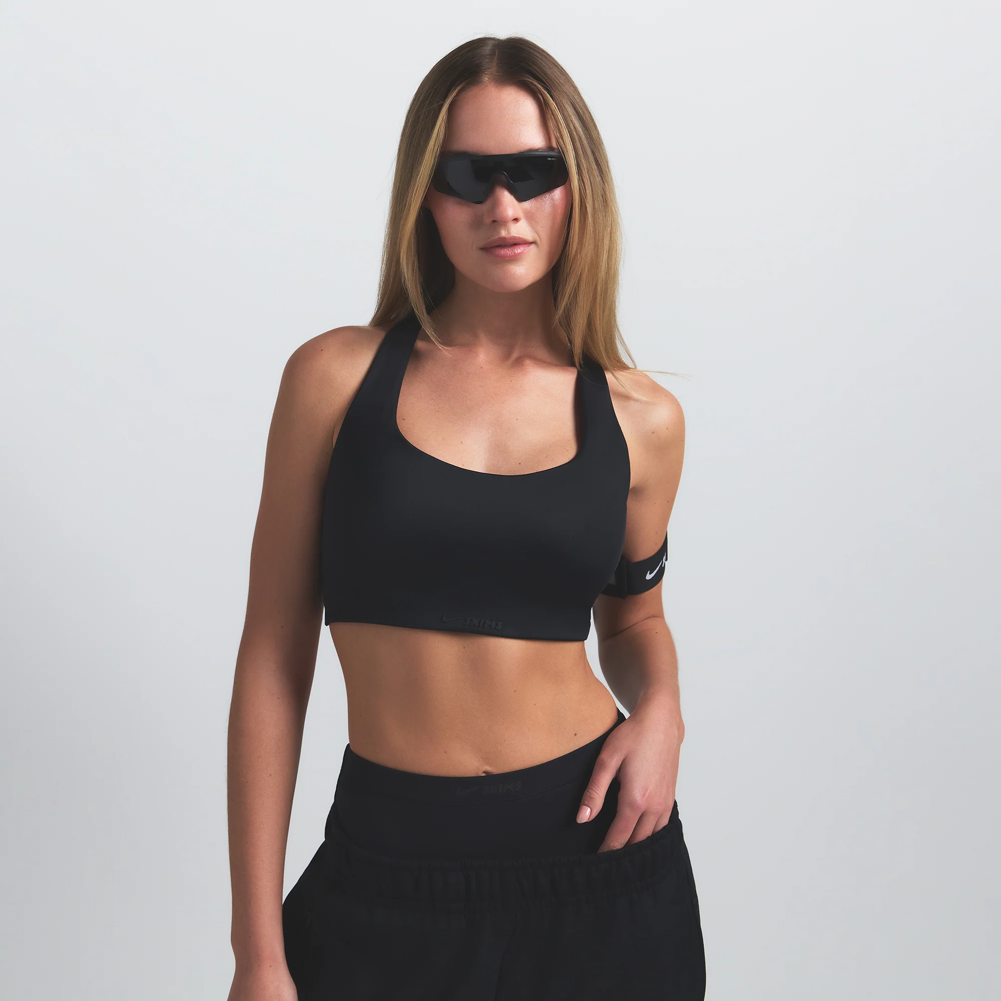 NikeSKIMS SHINE RACER BACK BRA | OBSIDIAN - Image 3