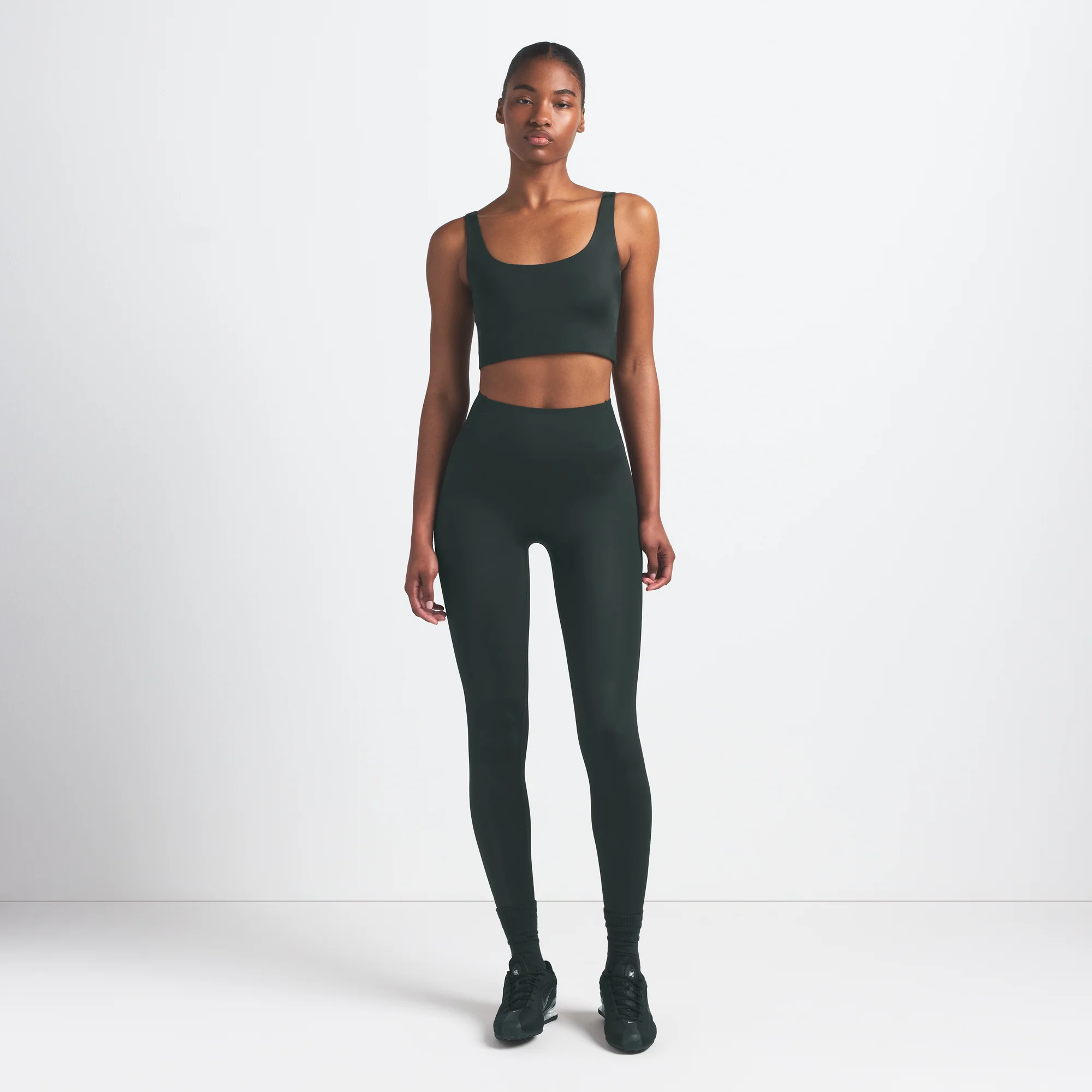 NikeSKIMS SHINE SCOOP NECK BRA TOP | DARK TEAL - Image 2
