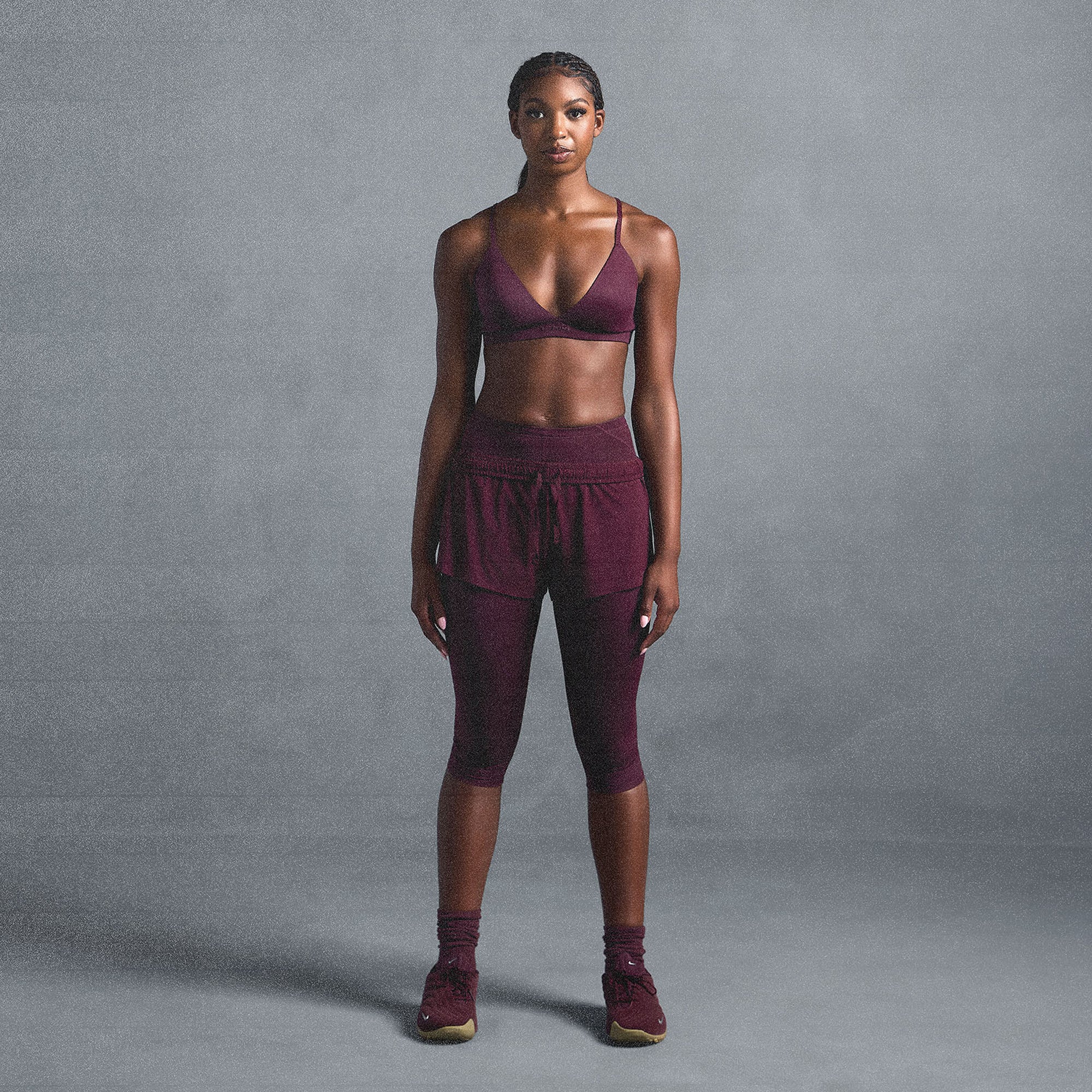 NikeSKIMS SHINE TRIANGLE BRA | CURRANT - Image 6