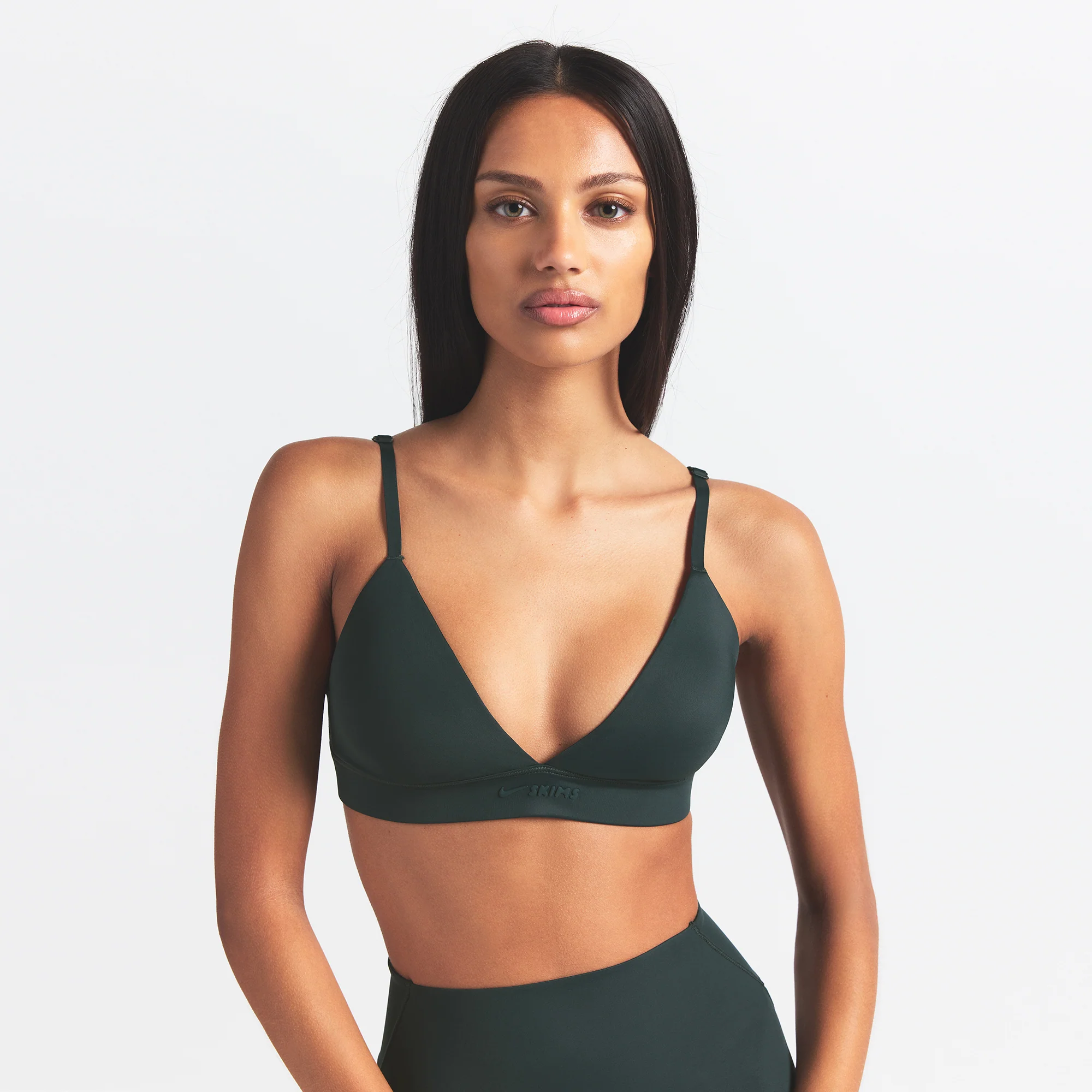 NikeSKIMS SHINE TRIANGLE BRA | DARK TEAL - Image 3