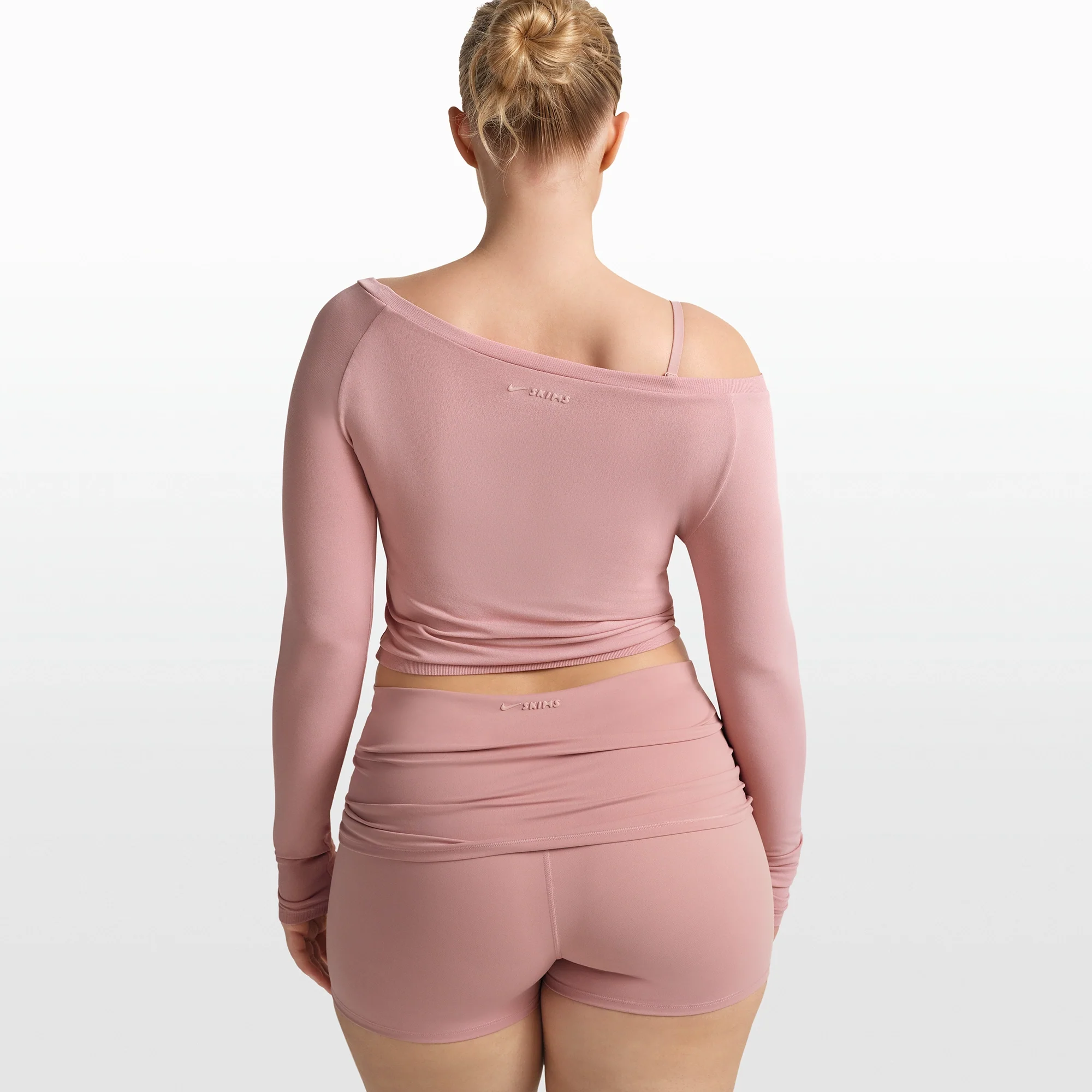 NikeSKIMS STRETCH KNIT LONG SLEEVE BOATNECK TOP | HIMALAYAN - Image 6