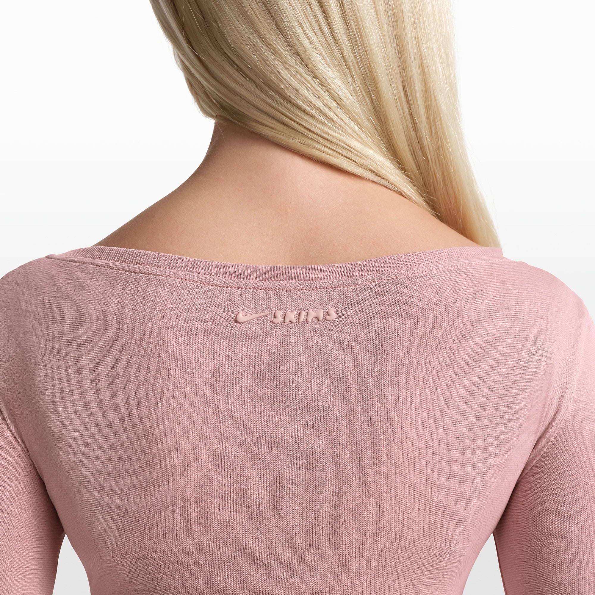 NikeSKIMS STRETCH KNIT WRAP LONG SLEEVE CROPPED TOP | HIMALAYAN - Image 5