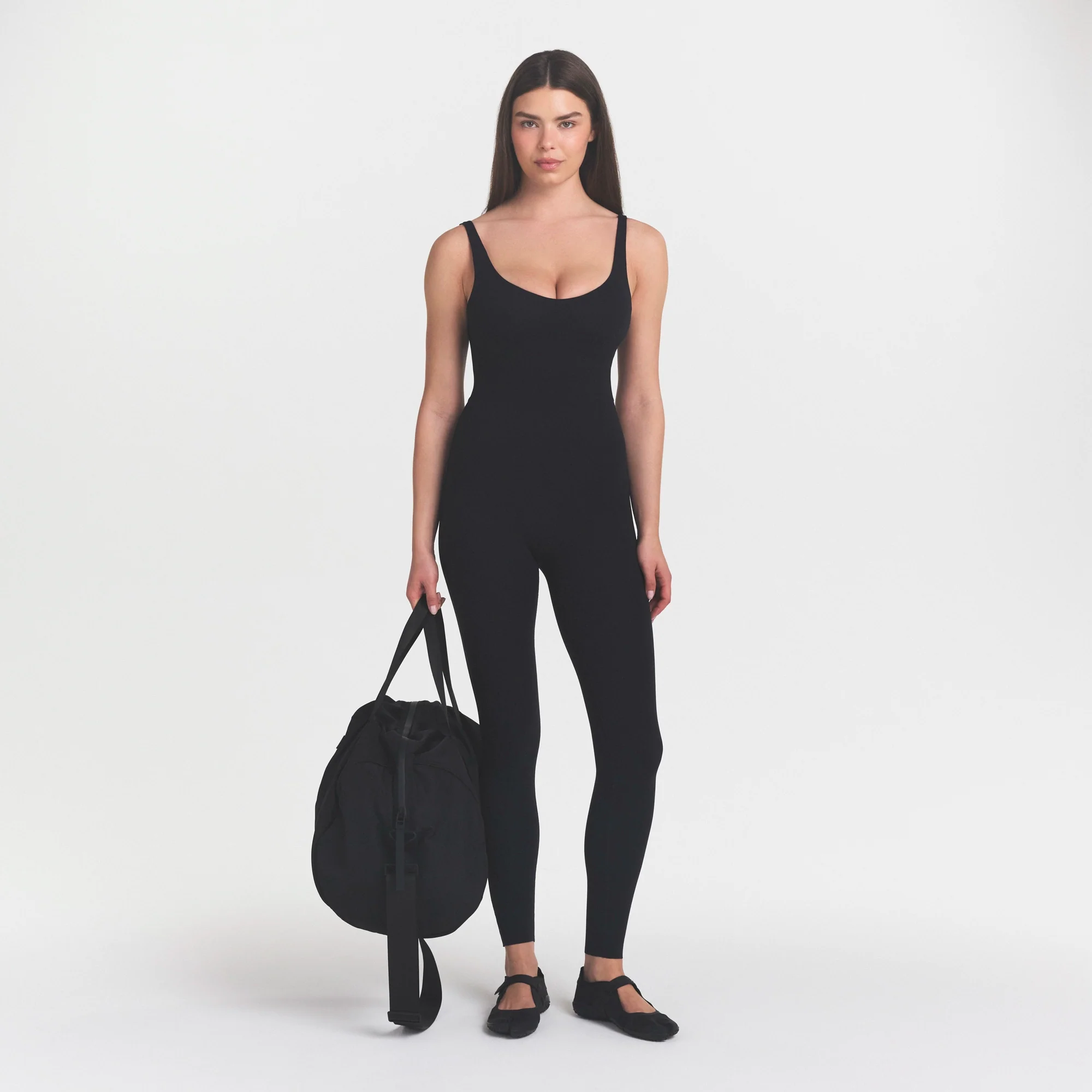 NikeSKIMS STUDIO STRETCH 29" ONE PIECE | OBSIDIAN - Image 2