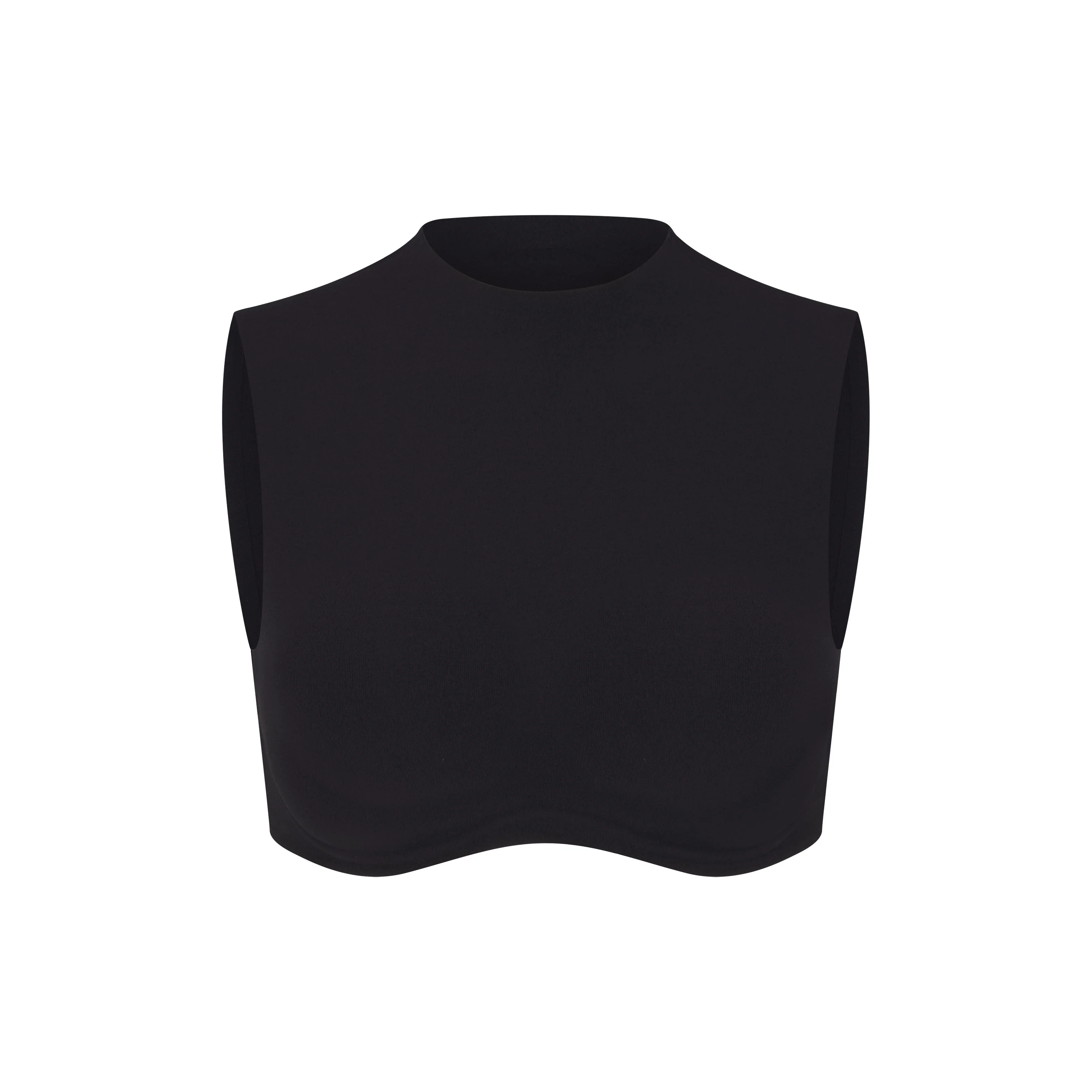 NikeSKIMS STUDIO STRETCH MOCK NECK BRA TOP | OBSIDIAN