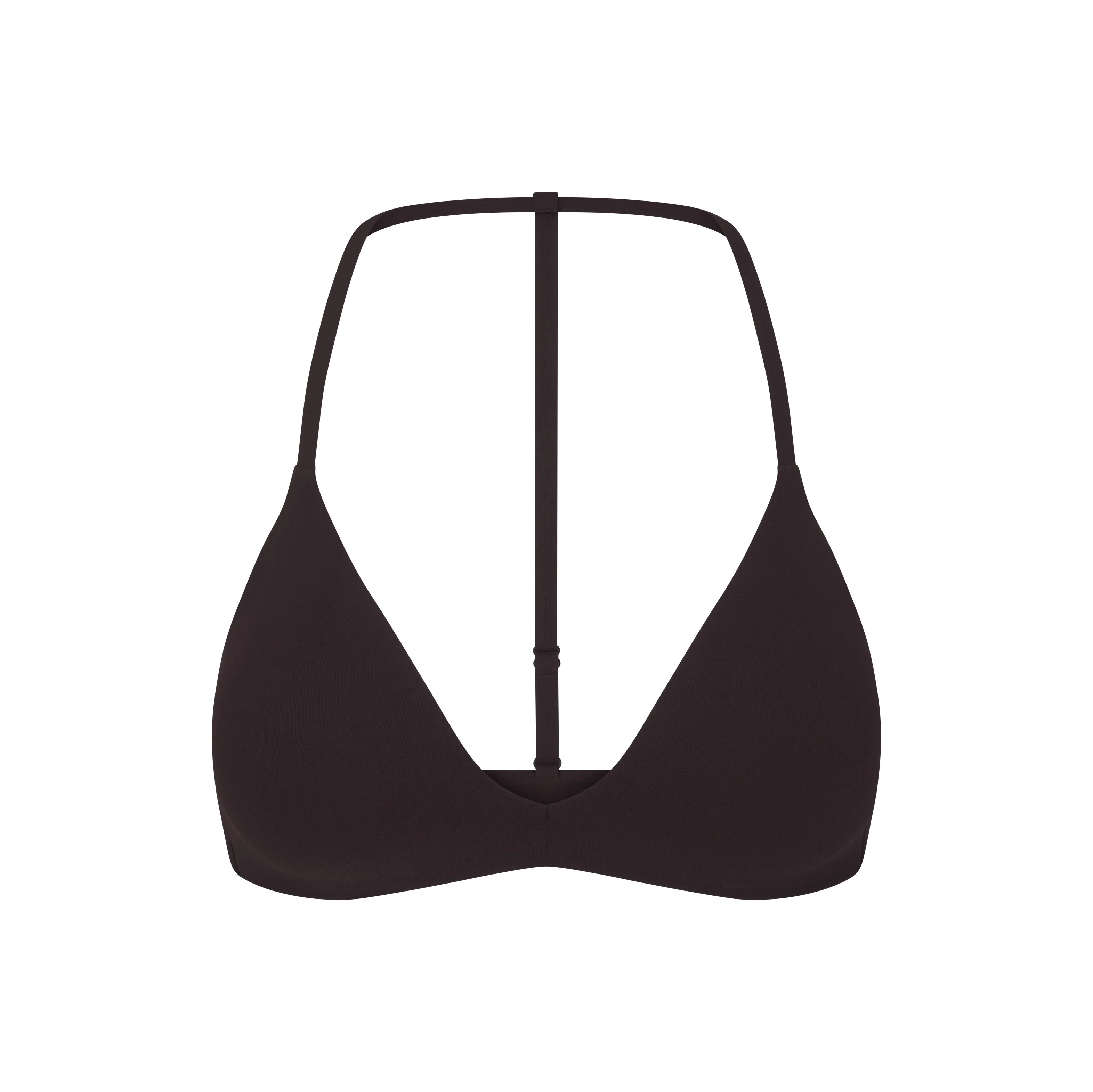 NikeSKIMS STUDIO STRETCH T-BACK TRIANGLE BRA | DARK ROAST