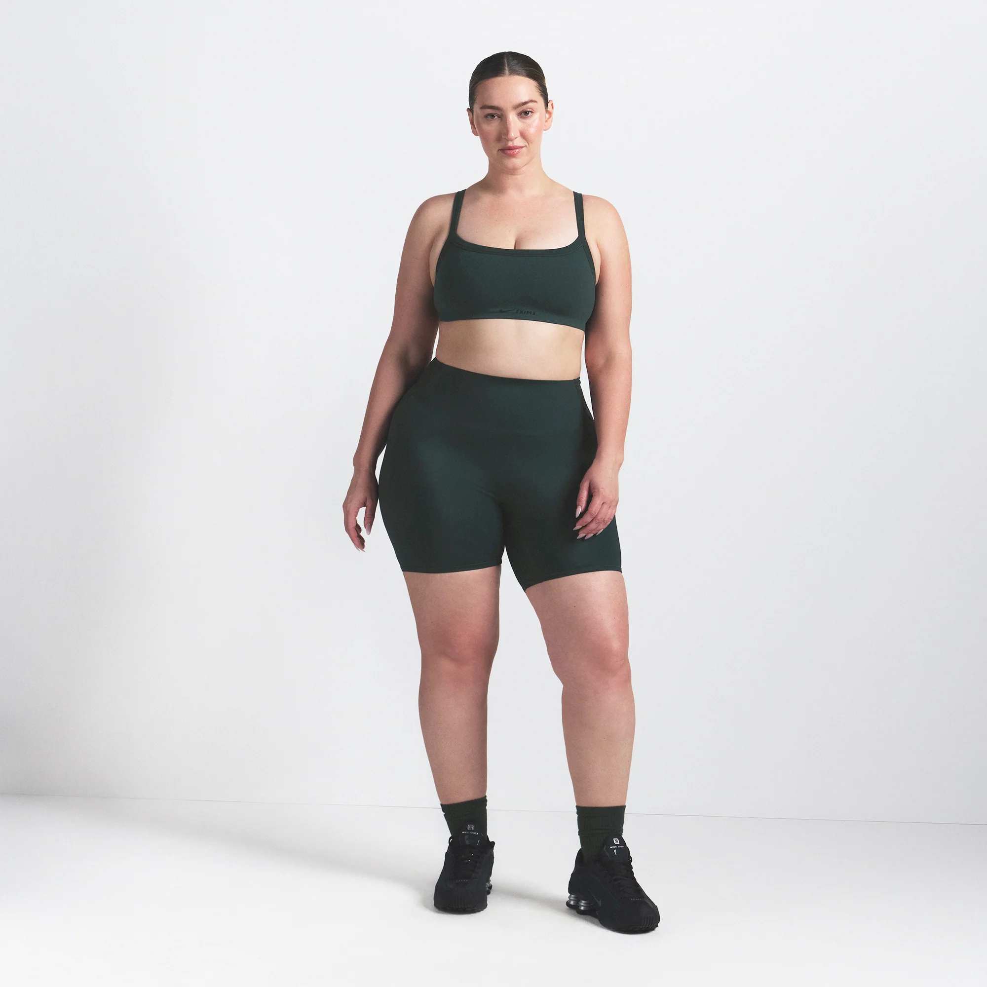NikeSKIMS VINTAGE SEAMLESS CAMI BRA | DARK TEAL - Image 2