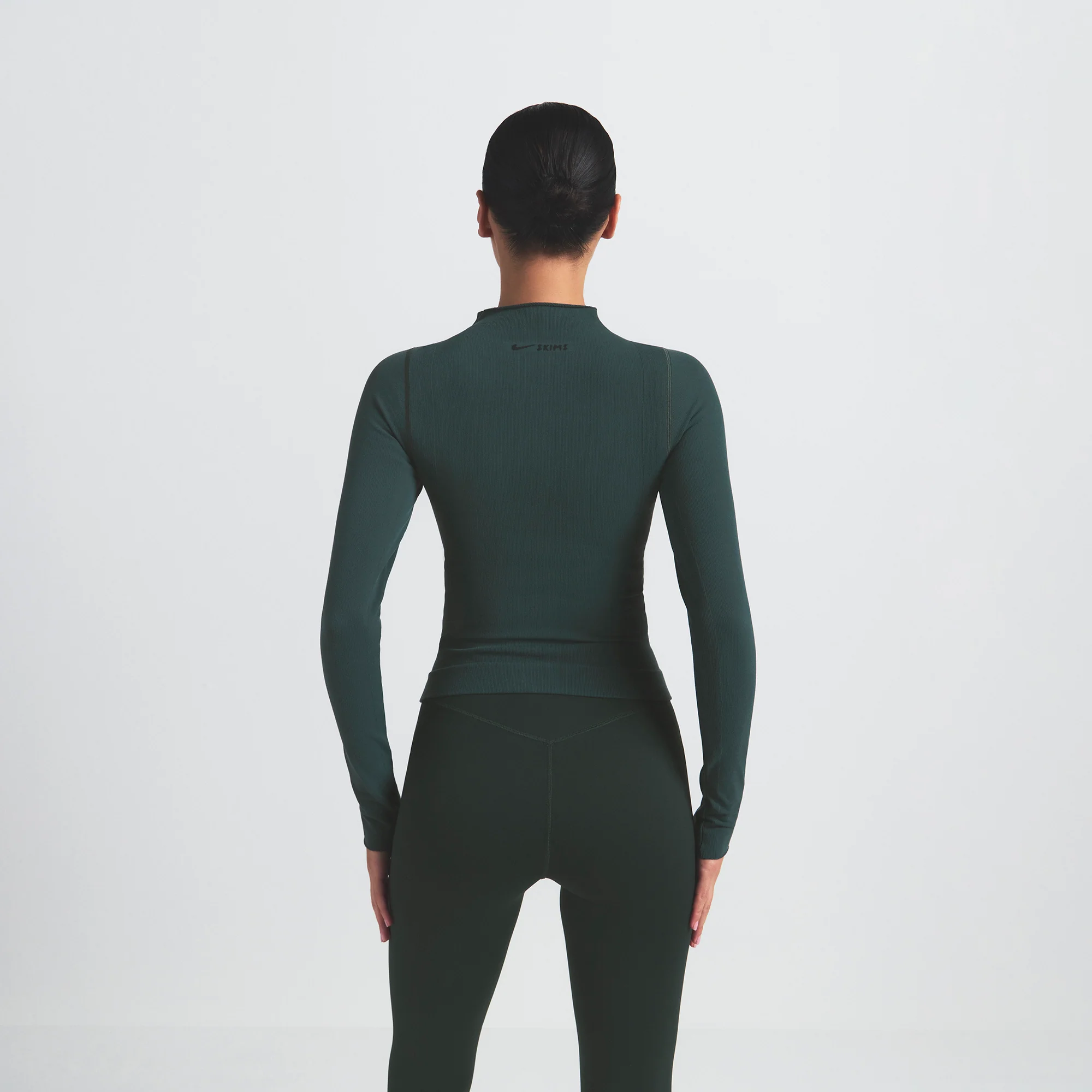 NikeSKIMS VINTAGE SEAMLESS FULL ZIP JACKET | DARK TEAL - Image 3