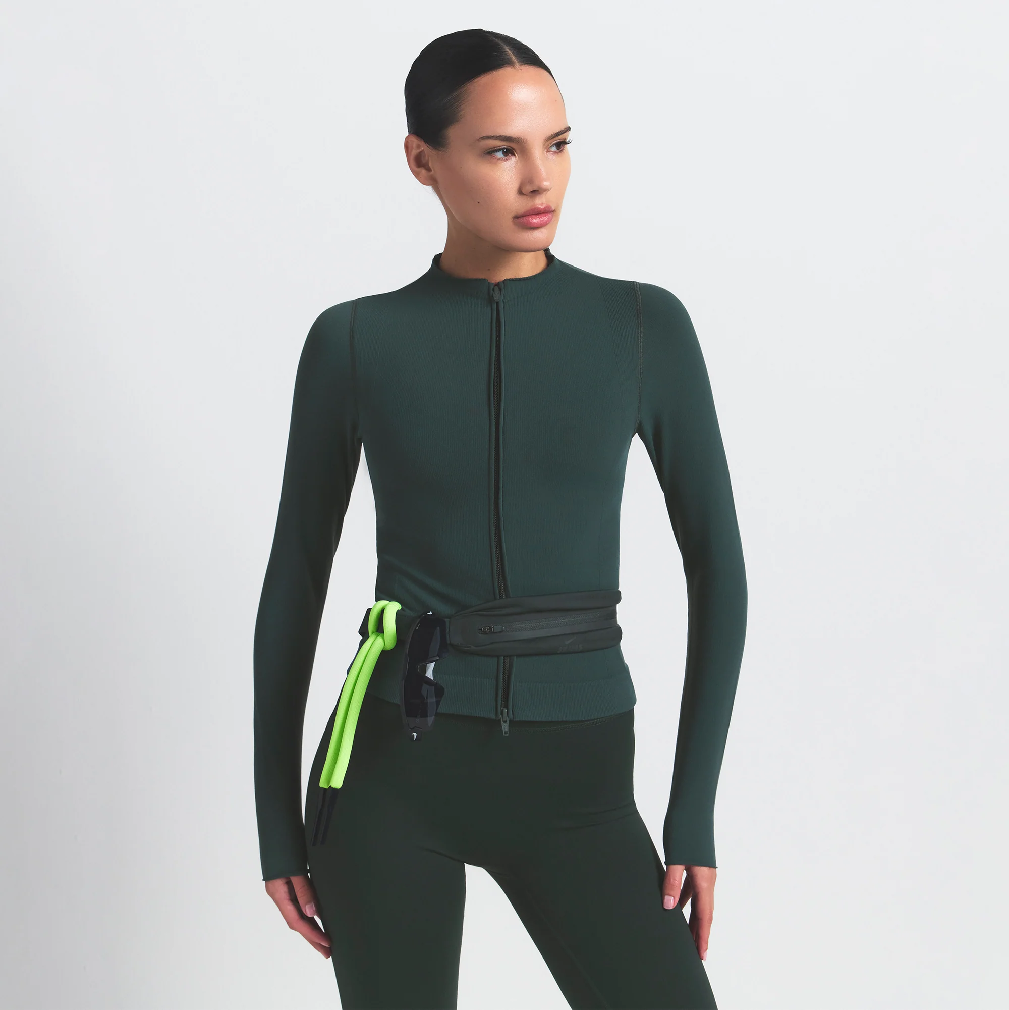 NikeSKIMS VINTAGE SEAMLESS FULL ZIP JACKET | DARK TEAL - Image 6