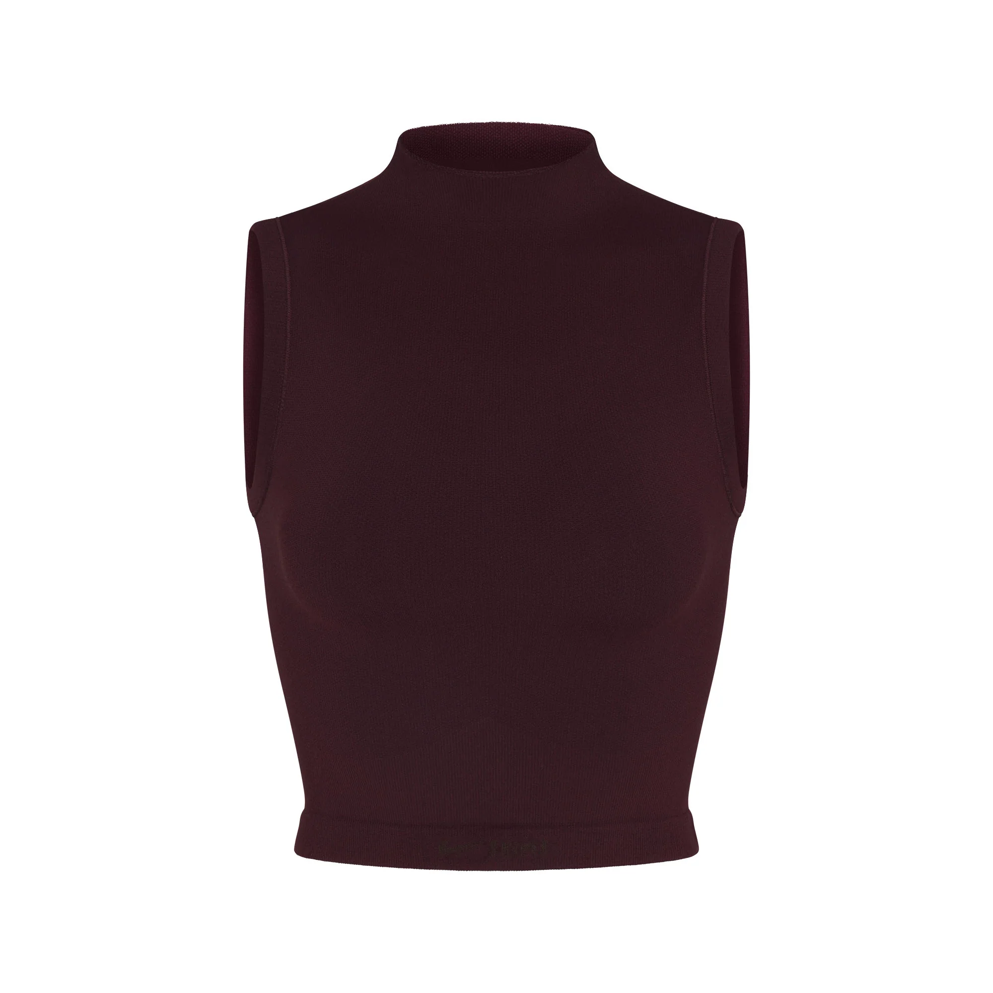 NikeSKIMS VINTAGE SEAMLESS MOCK NECK BRA TOP | CURRANT