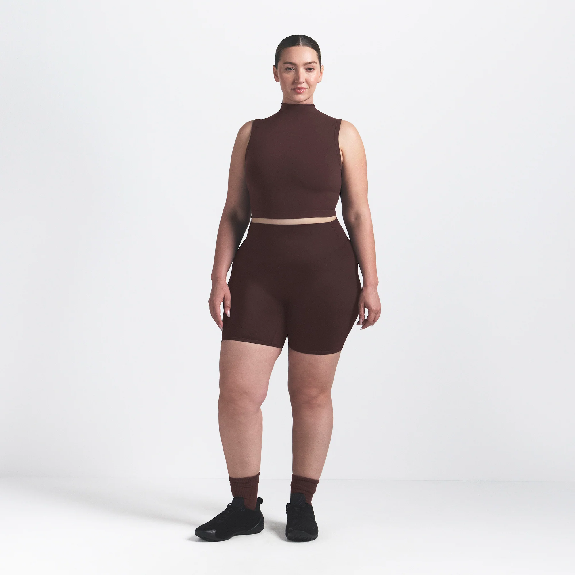 NikeSKIMS VINTAGE SEAMLESS MOCK NECK BRA TOP | PHOENIX - Image 2