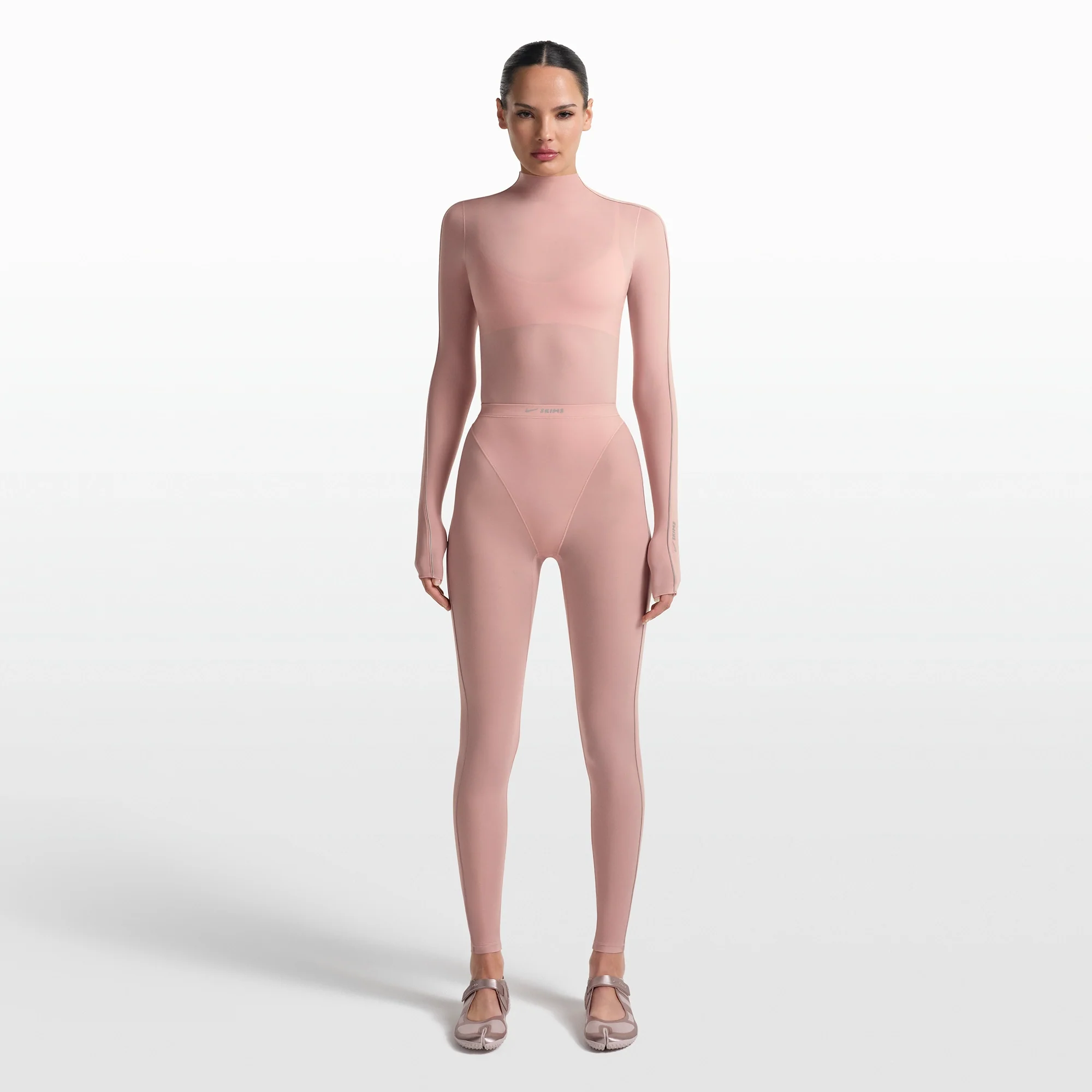 NikeSKIMS WEIGHTLESS LAYERS MOCK NECK LONG SLEEVE TOP | HIMALAYAN - Image 2