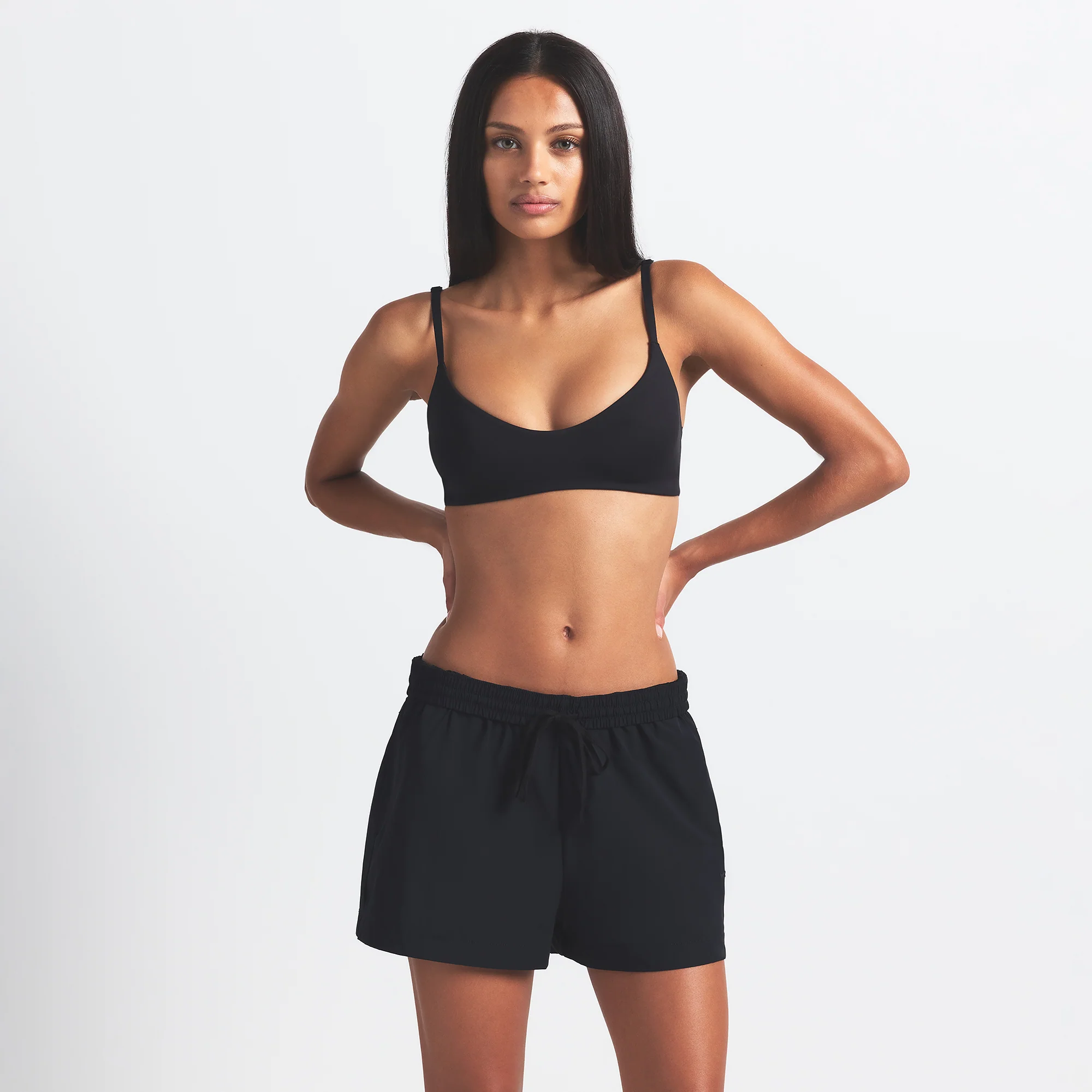 NikeSKIMS WOVEN NYLON 5" TRACK SHORT | OBSIDIAN - Image 3
