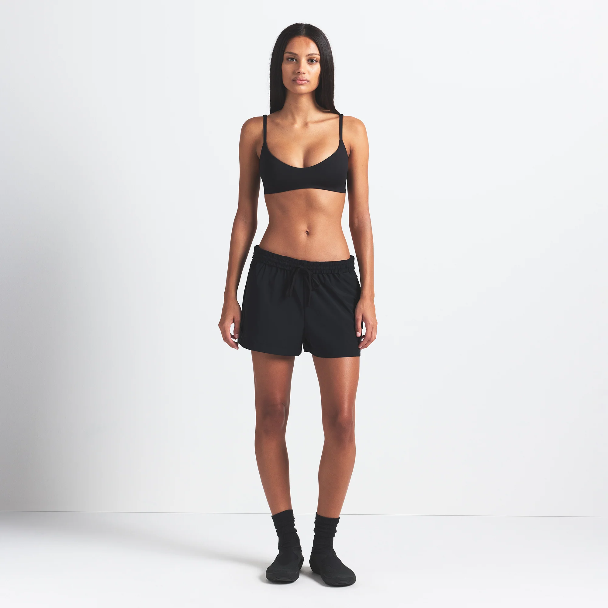 NikeSKIMS WOVEN NYLON 5" TRACK SHORT | OBSIDIAN - Image 5