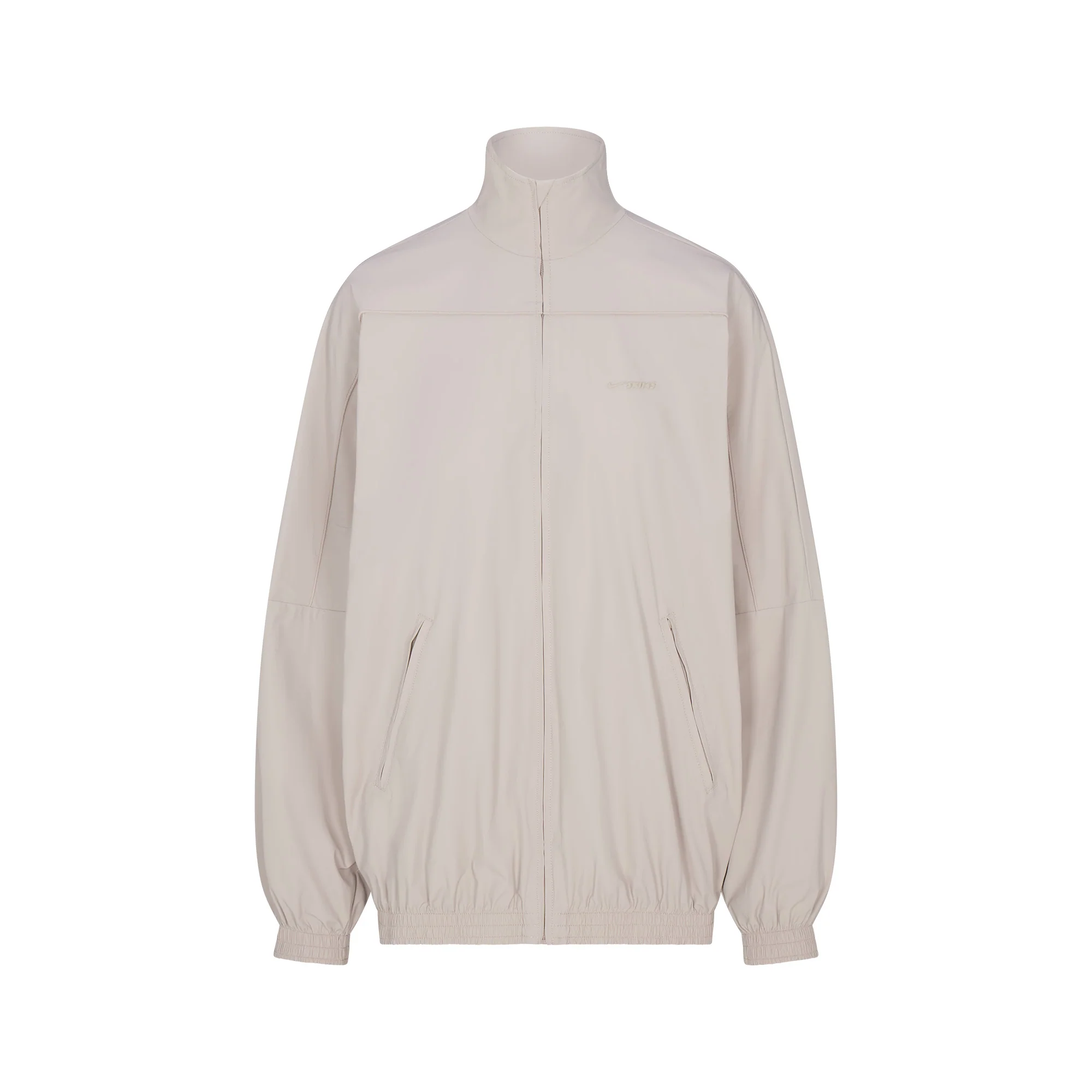 NikeSKIMS WOVEN NYLON OVERSIZED TRACK JACKET | STONE