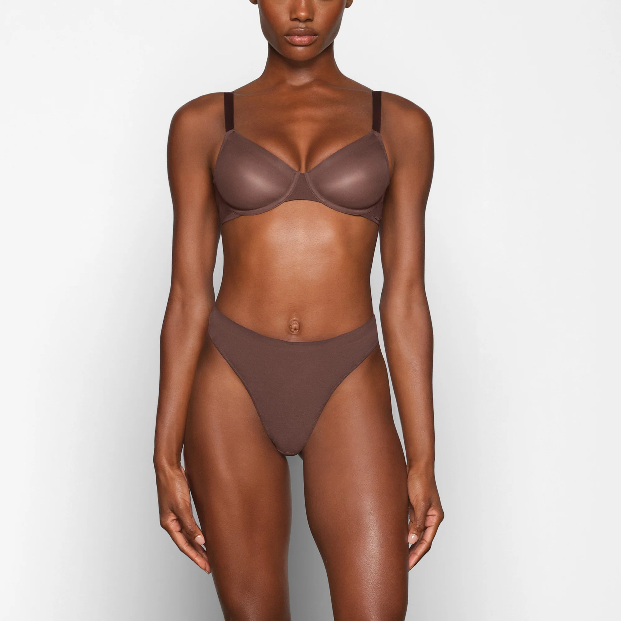 NO SHOW UNLINED DEMI BRA | COCOA - Image 2
