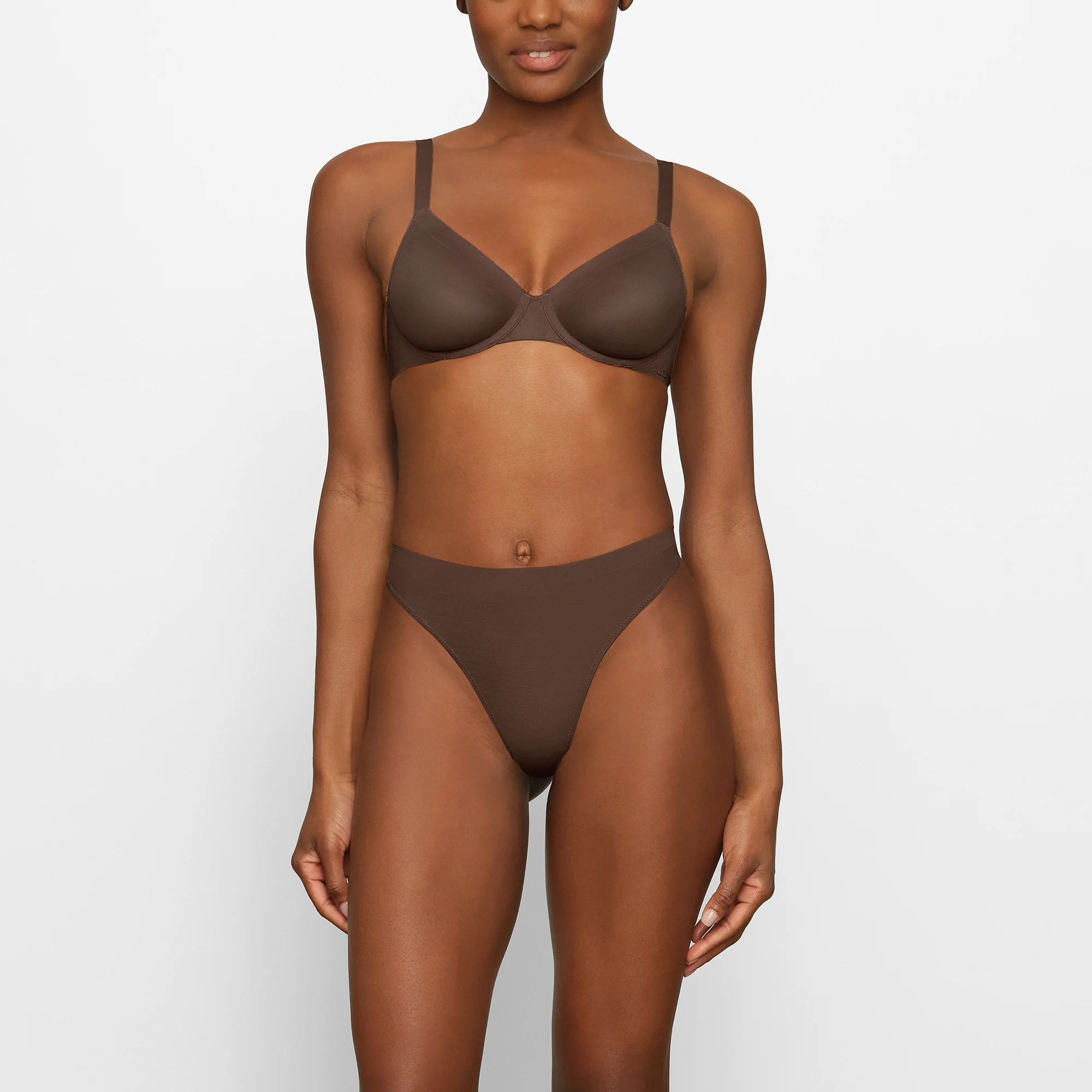 NO SHOW UNLINED DEMI BRA | ESPRESSO - Image 2