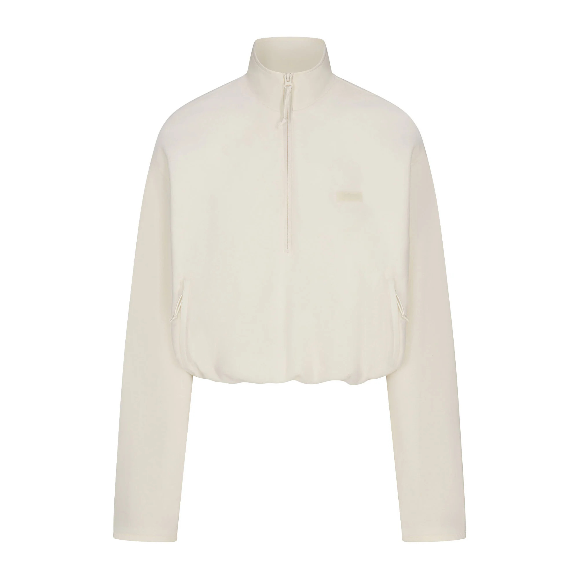 OUTDOOR FLEECE HALF ZIP PULLOVER | ECRU